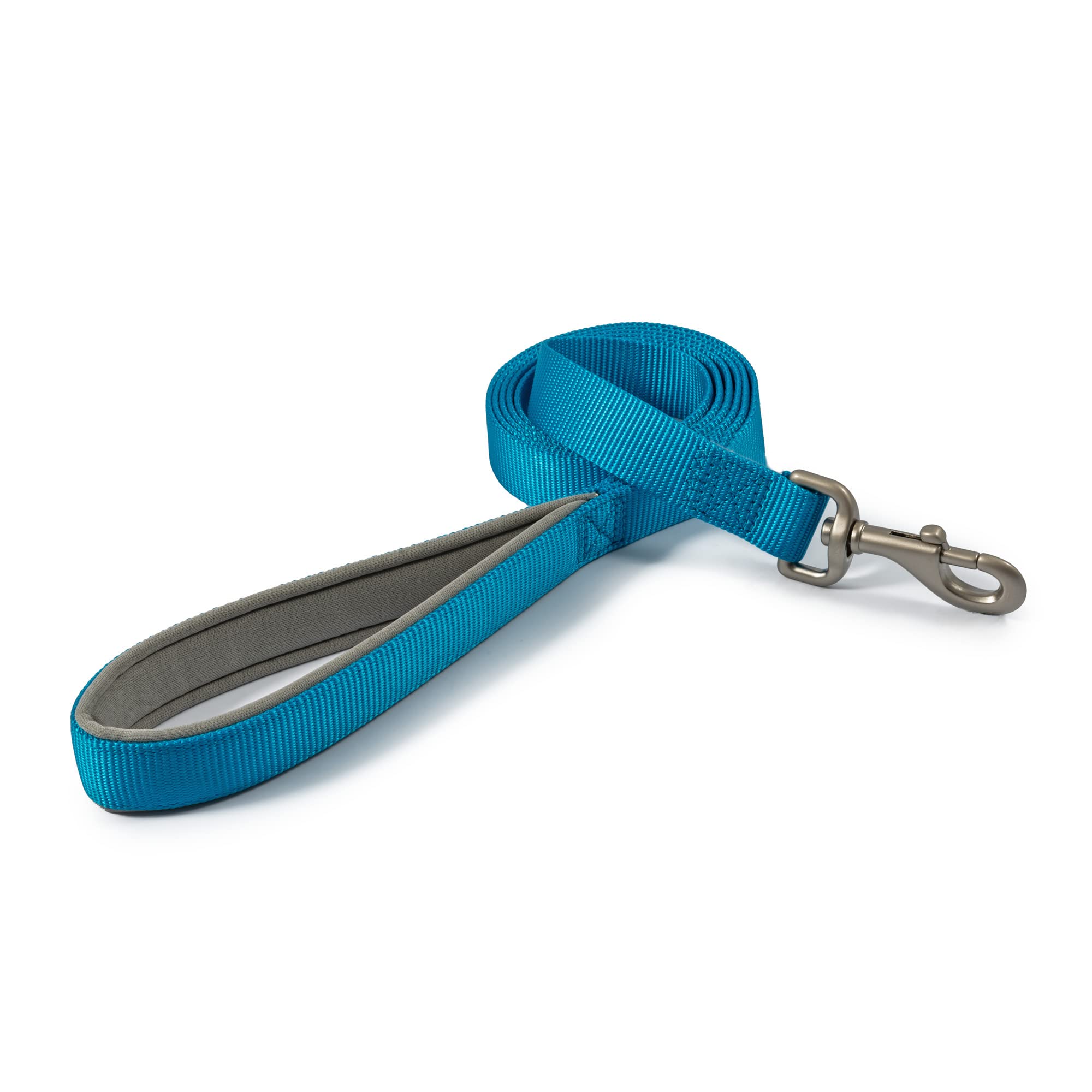 Ancol Viva Padded Dog Lead - Blue - Neoprene Handle Reflective Durable Nylon Puppy Walking Accessory - 1.8m x 25mm