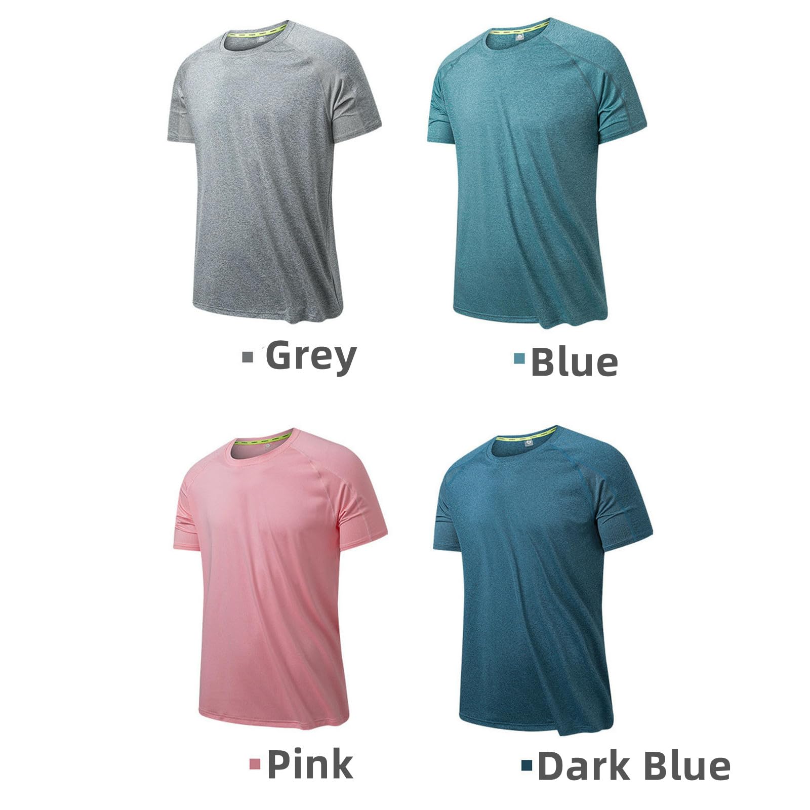 Męskie t-shirty męskie szybkoschnące koszulki sportowe - oddychające krótkie rękawy do biegania, siłowni, koszykówki i badmintona - wygodna odzież sportowa