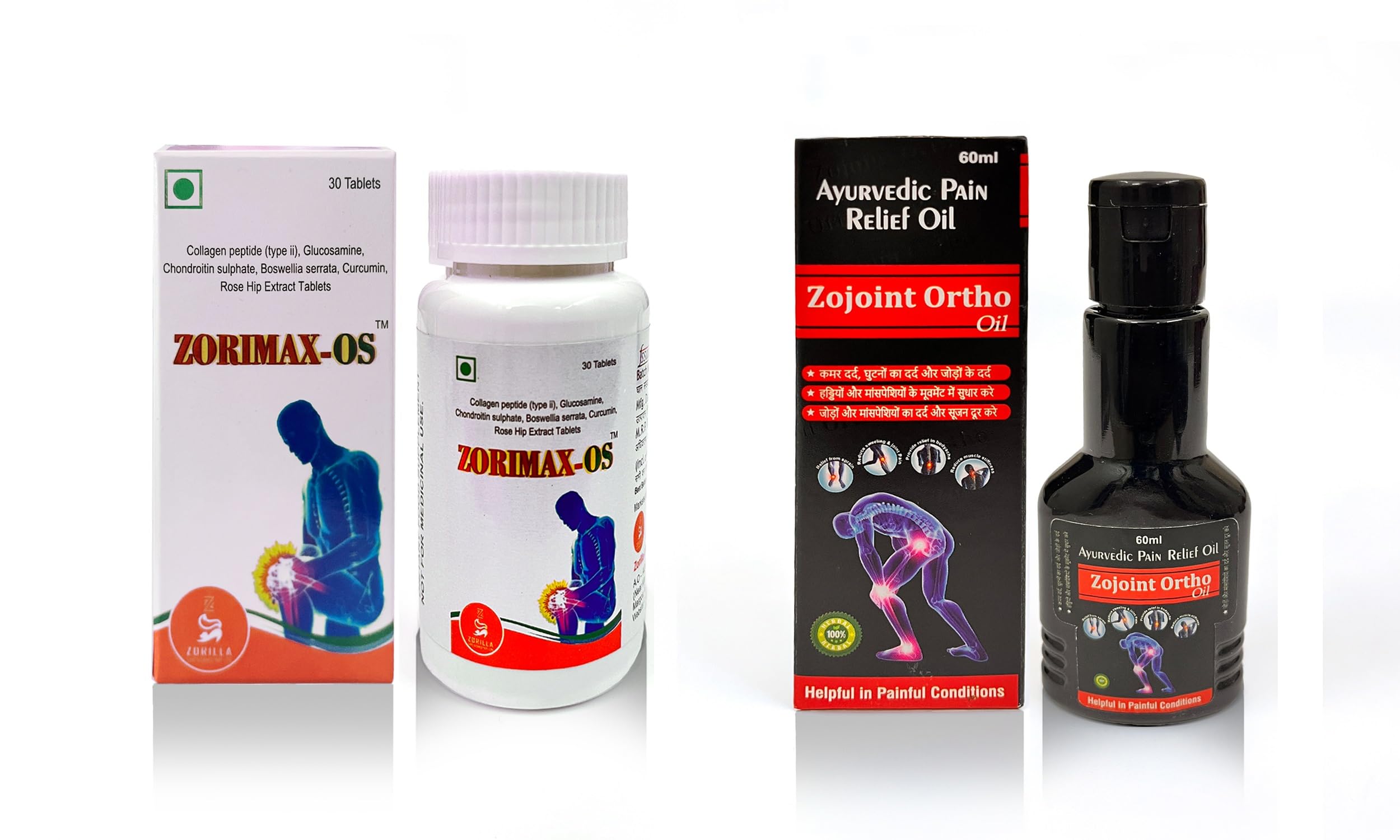 Buy Zojoint Ortho Oil (60ml) + Zorimax OS Tablets (30 Tablets