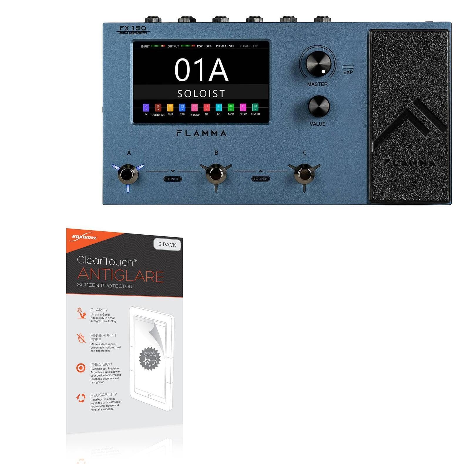 BoxWave Screen Protector Compatible with FLAMMA FX150 Multi-Effects - ClearTouch Anti-Glare (2-Pack), Anti-Fingerprint Matte Film Skin