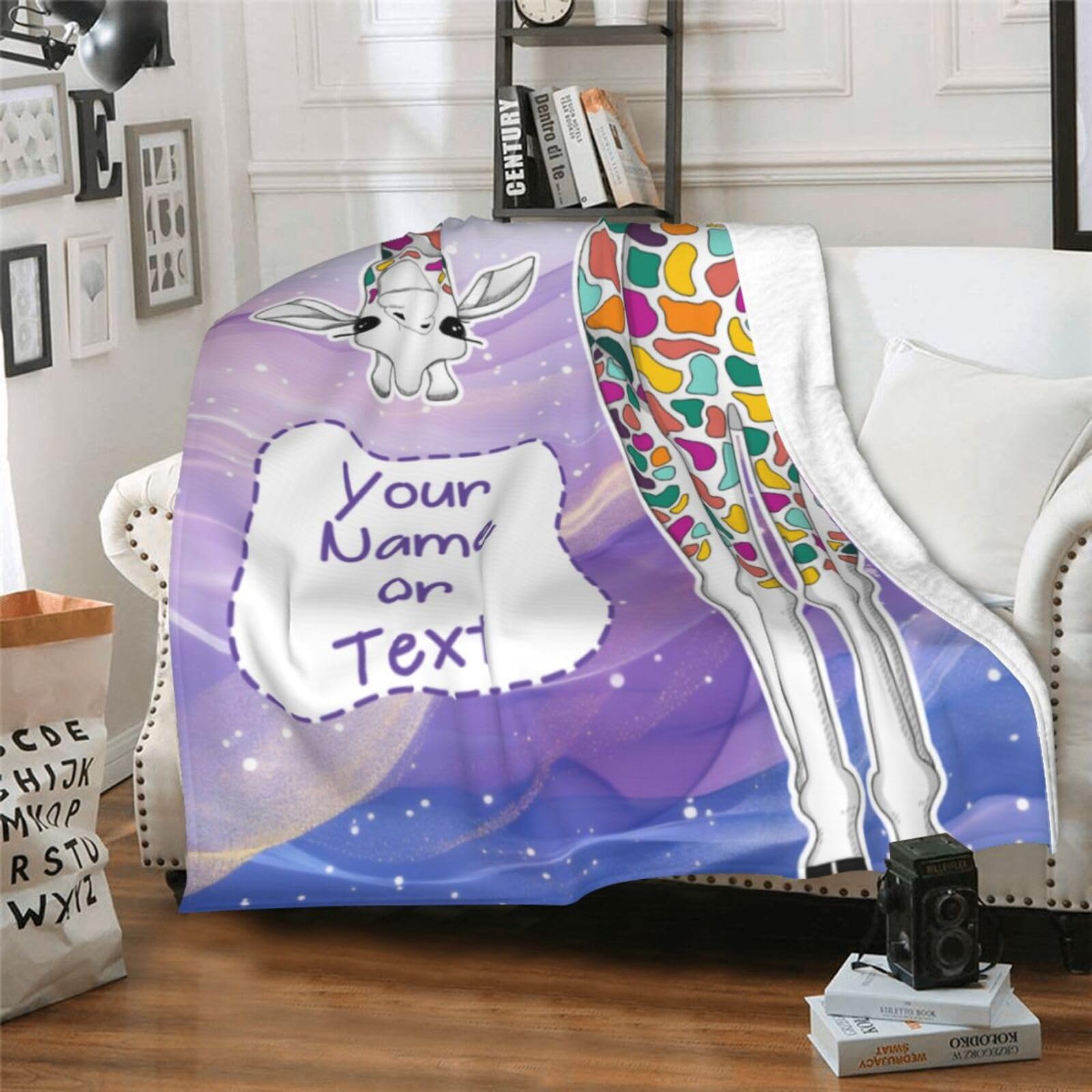 Sletop Giraffe Print Flannel Throw Blanket – Cozy & Cute Gift For All Ages - View #9