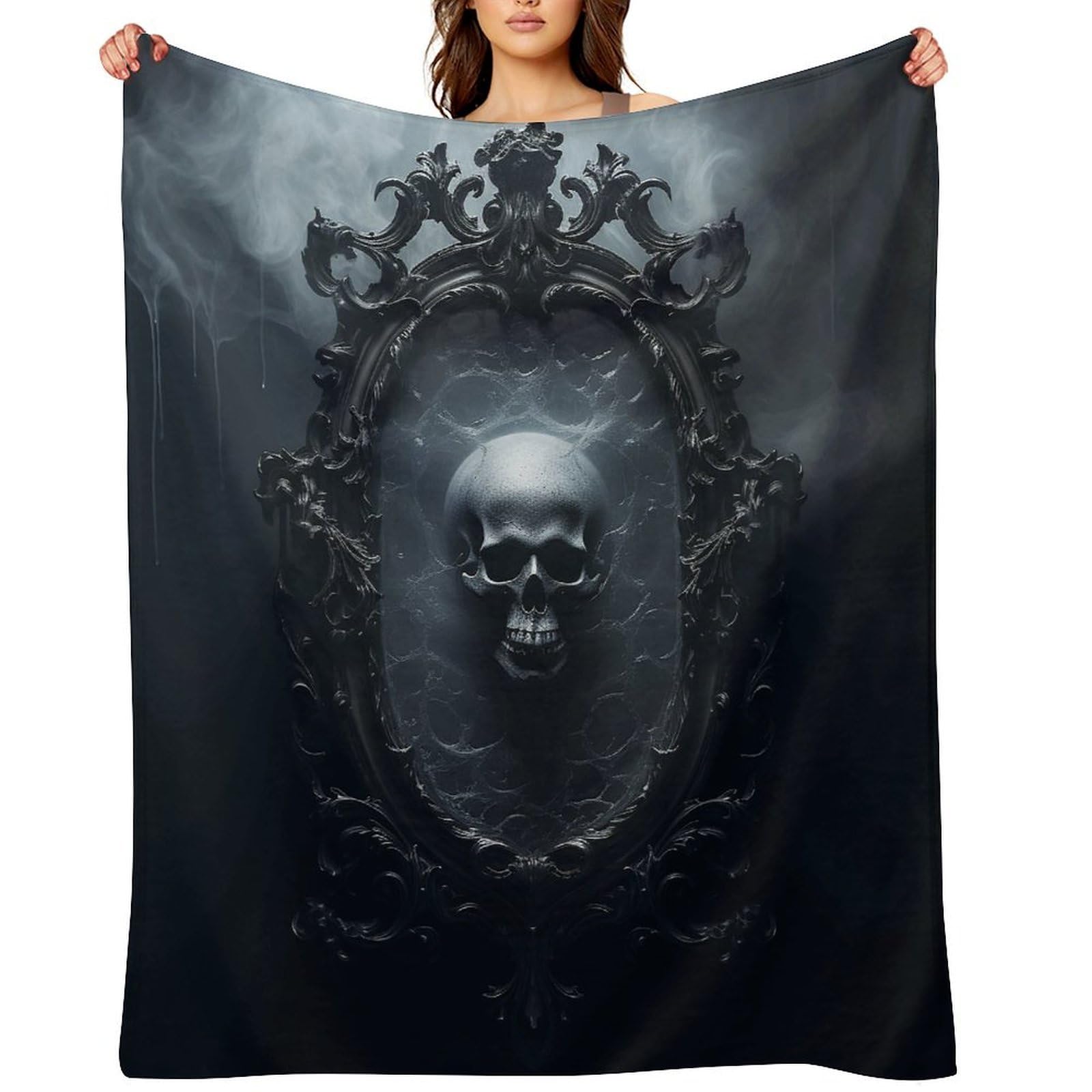 Fekiloot Style Ghost In Mirror Throw Blankets Camping Blanket40 X50