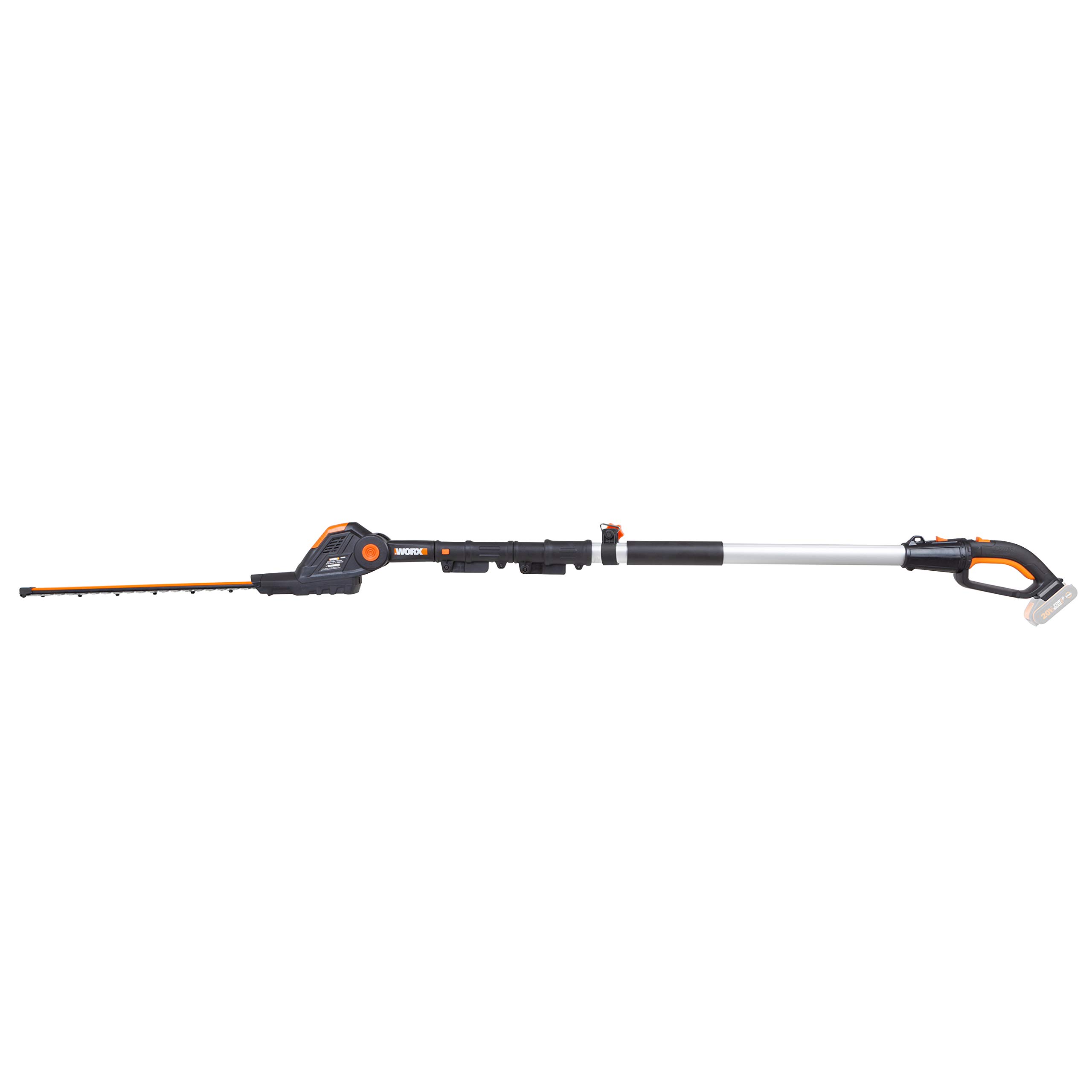 WORX WG252E.9 Teleskopowe Nożyce do Żywopłotu, Szerokość Cięcia 45 cm, bez akumulatora & WORX WA3604 Powershare Akumulator, 20 V 4000 Mah Akumulator Litowo-Jonowy i Stacja Ładująca