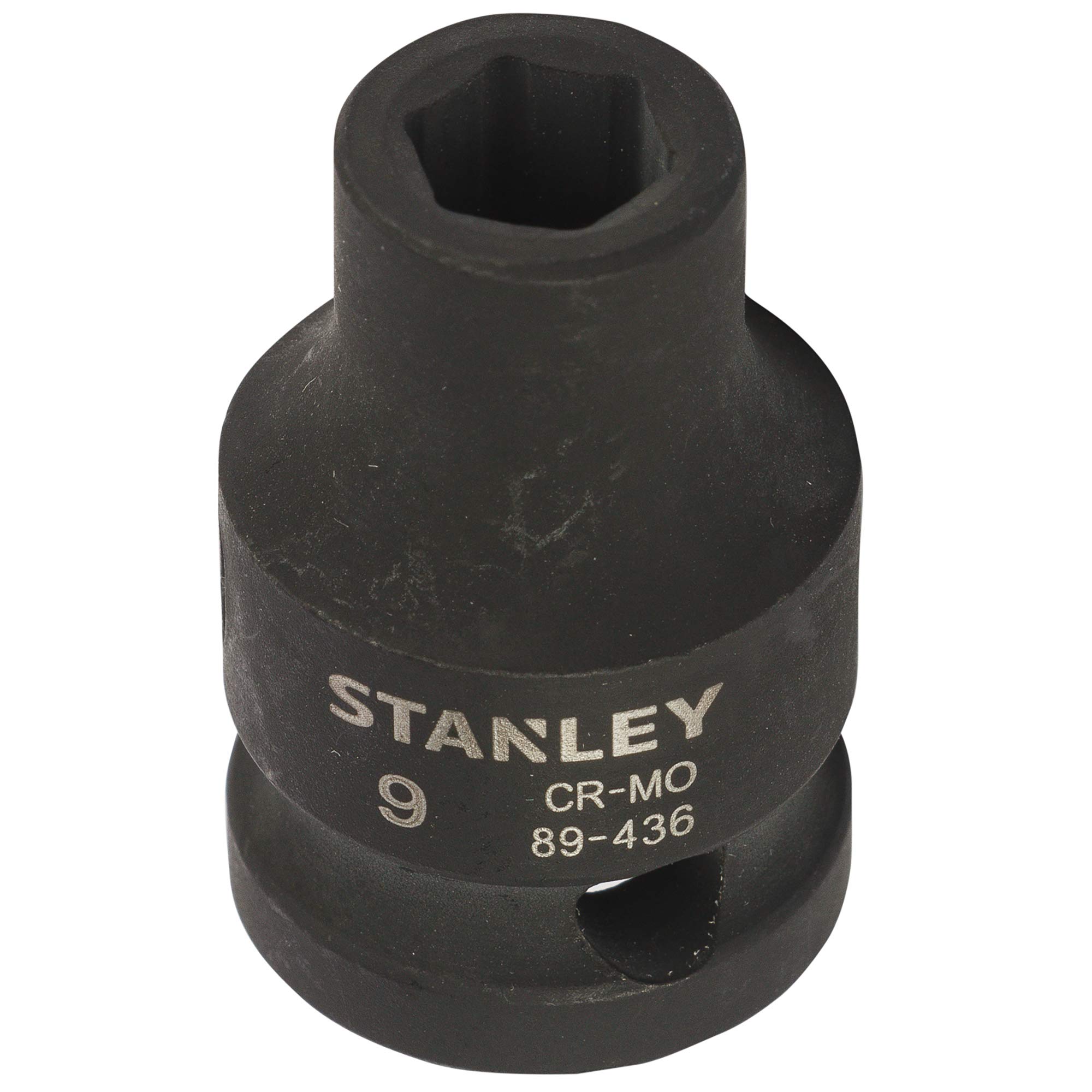 STANLEY STMT89436-8B Chrome-Molybdenum Steel 6 Point Impact Socket 1/2 inch 9 mm(Black) 2
