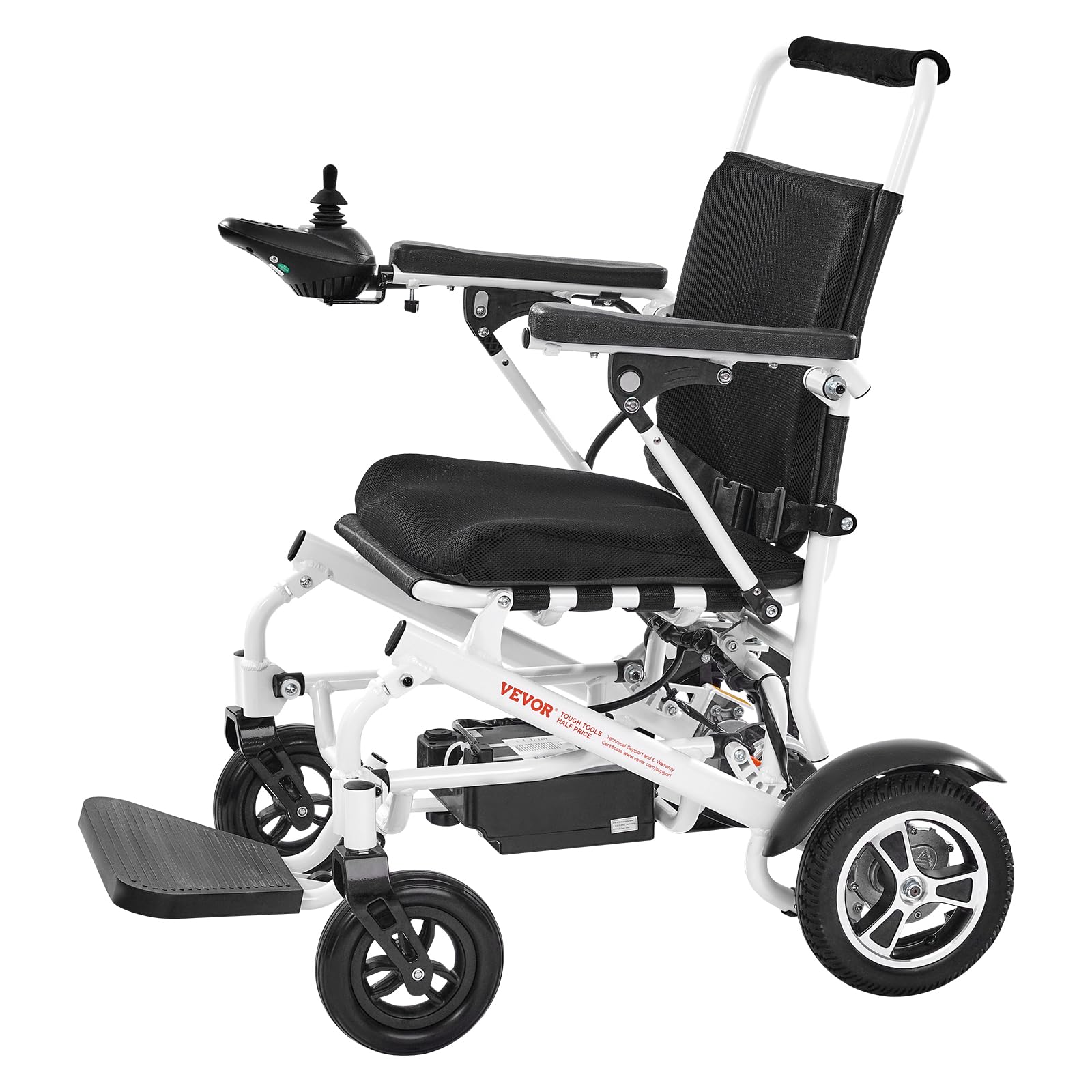 VEVOR Silla de Ruedas Eléctrica para Adultos Capacidad de 136 kg Plegable Ligera Motorizada Autonomía de 21 km Asiento de 53 cm Todoterreno Portátil para Personas Mayores, Discapacitadas
