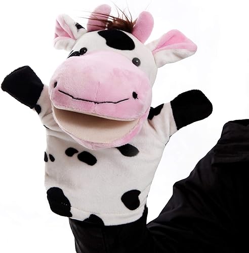 Miniatura 2 de BetterLine - Juego de 2 marionetas de mano de animales de alta calidad de 95 pulgadas de felpa suave para niños perfectas para contar historias