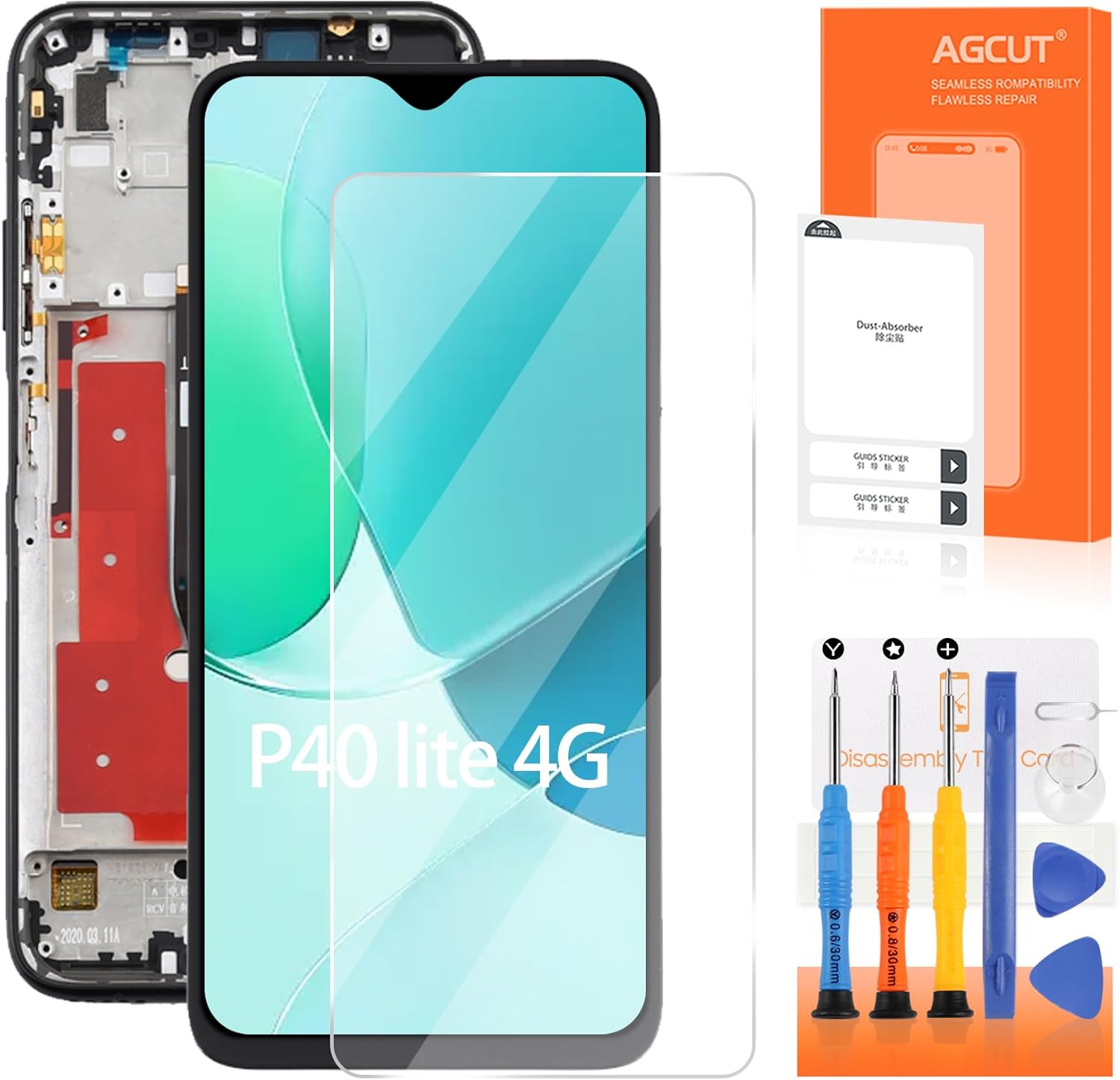 Voor Huawei P40 lite Scherm Vervanging Voor Huawei P40 lite 4G Lcd scherm P40 lite 4G Lcd scherm JNY-L21A Touch Digitizer Vergadering JNY-L01A Reparatie Kit (niet geschikt voor 5G-versie