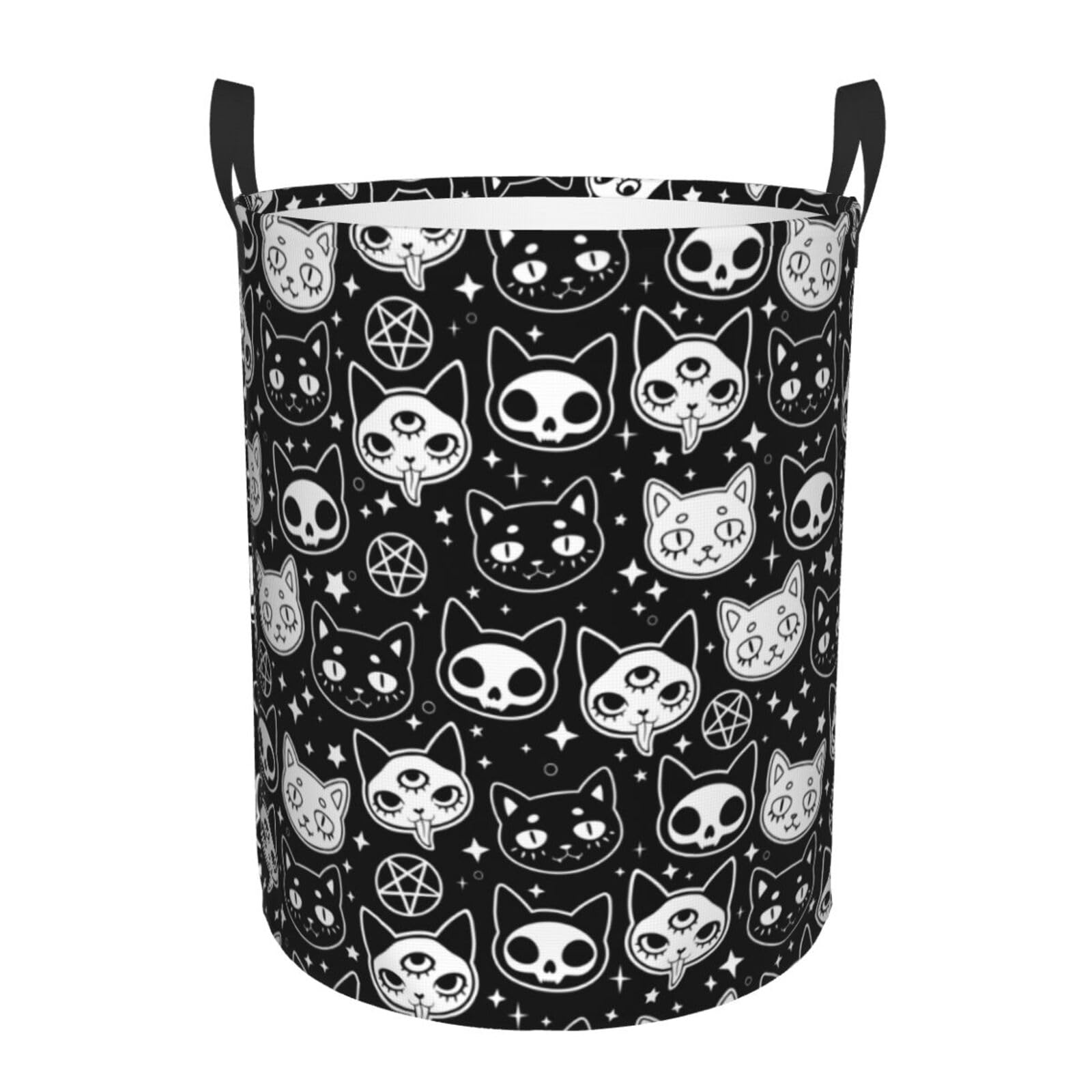 Laundry Basket Witchcraft Cats Laundry Hamper Waterproof Idea Hampers Large Collapsible Baskets with Handle Suitable for Bedroom Bathroom Utility Room Kitchen