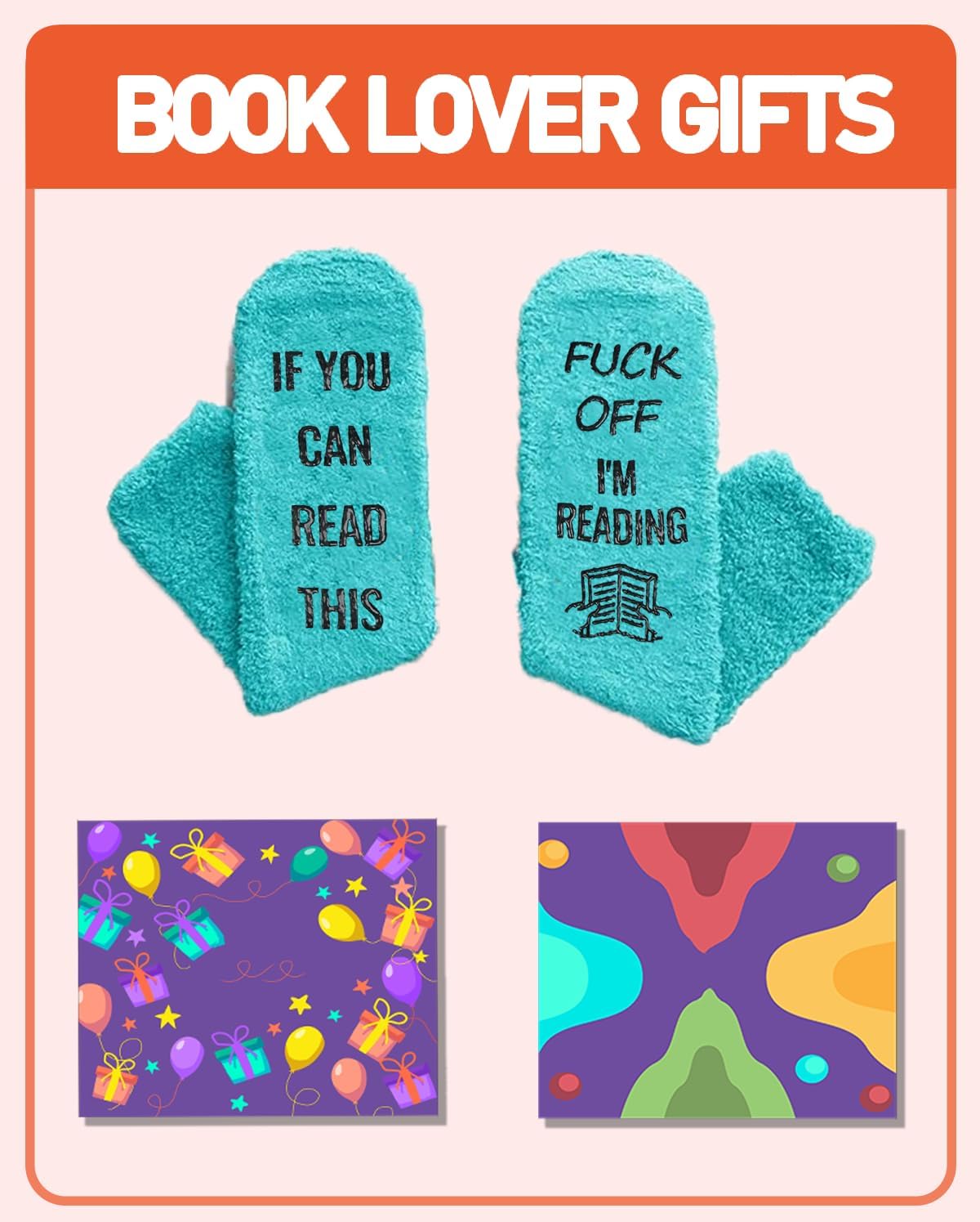 Reading Socks with Gift Box, Book Socks Women, Book Lover Gifts for Women, Funny Reading Sock for Teacher, Students - Image 4