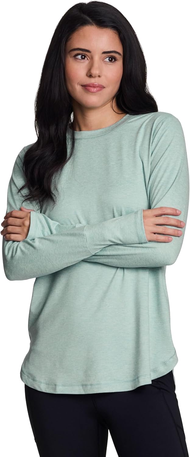 RBX Active Women’s Fashion Athletic Yoga Long Sleeve Super Soft T-Shirt