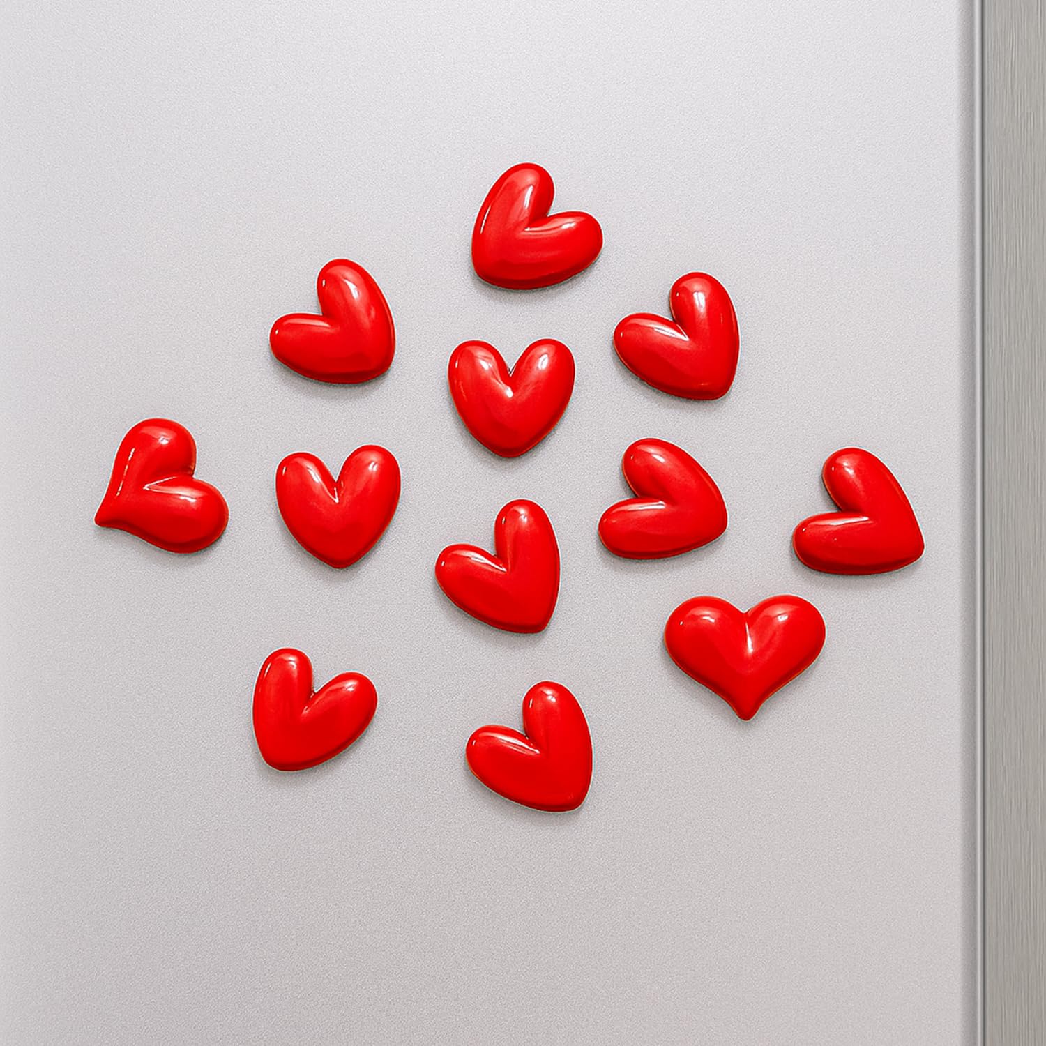 Nostrae by Ekhasa Red Heart Cute Fridge Magnets Set of 12 | Fridge Magnet Refrigerator Stylish | Kitchen Fridge Decoration Items | Mini Gifts-image-35