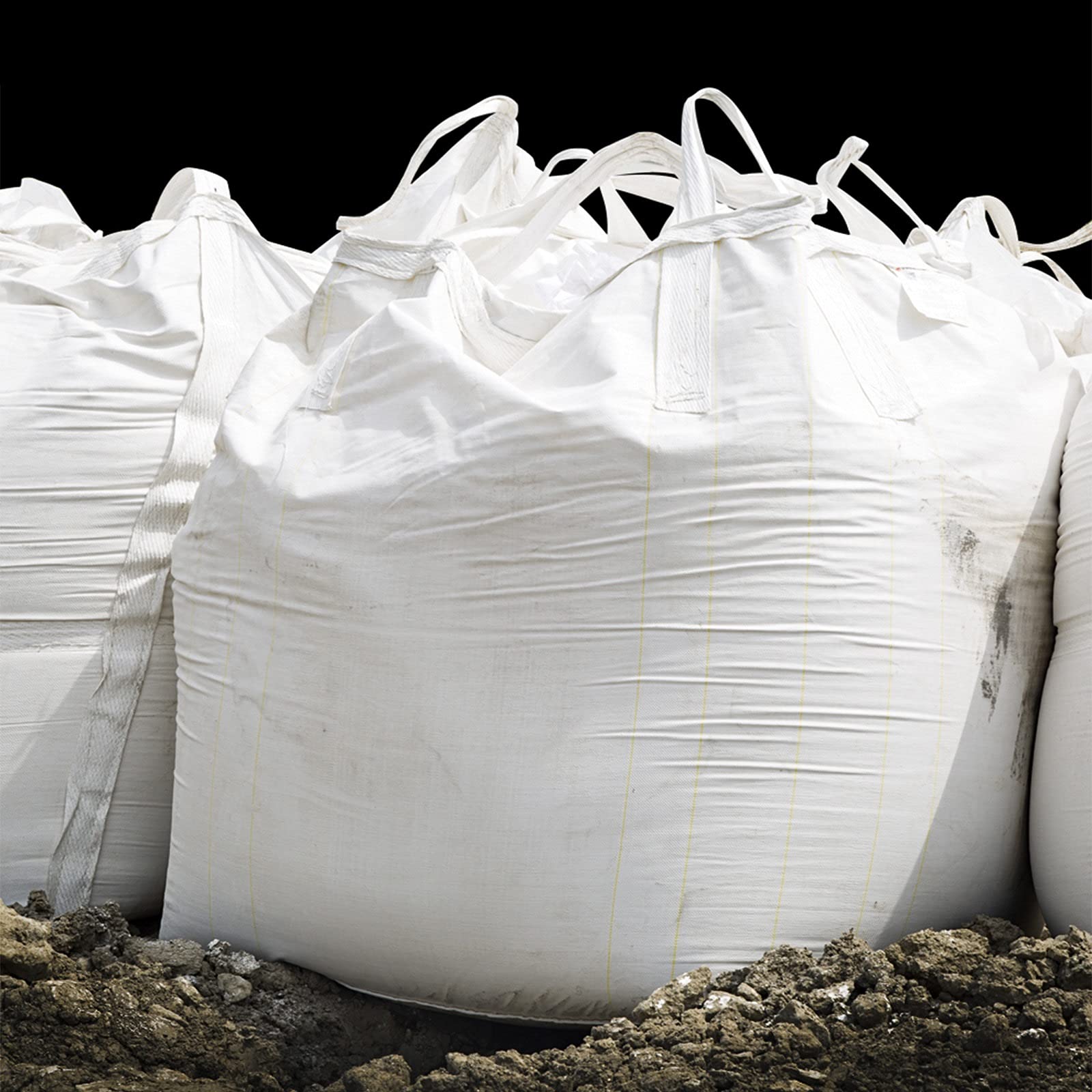 FIBC Big Bag Sacce Dimensioni: 100x100x100cm con 4 Anelli di Sollevamento Certificato 1000kg Borsa di Trasporto Jumbo Riciclare Conservazione Giardino Rifiuto, Personalizzabile, 2 Pezzi
