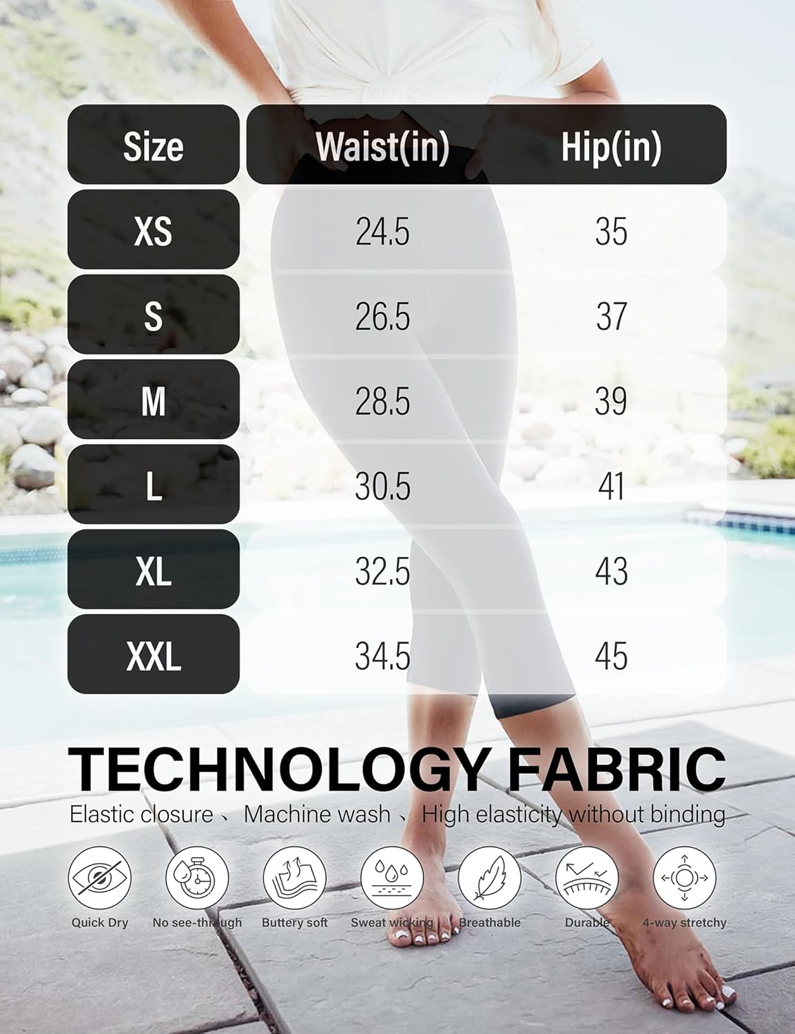 High Waisted Leggings for Women Buttery Soft Full Length Capri Workout Yoga Pants - Image 7