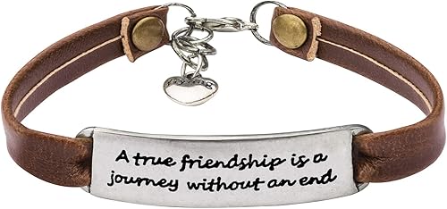 Yiyang - Pulsera de cuero con mensaje inspirador para mujeres, niñas y adolescentes, regalo cristiano para navidad, cumpleaños, bautismo y navidad