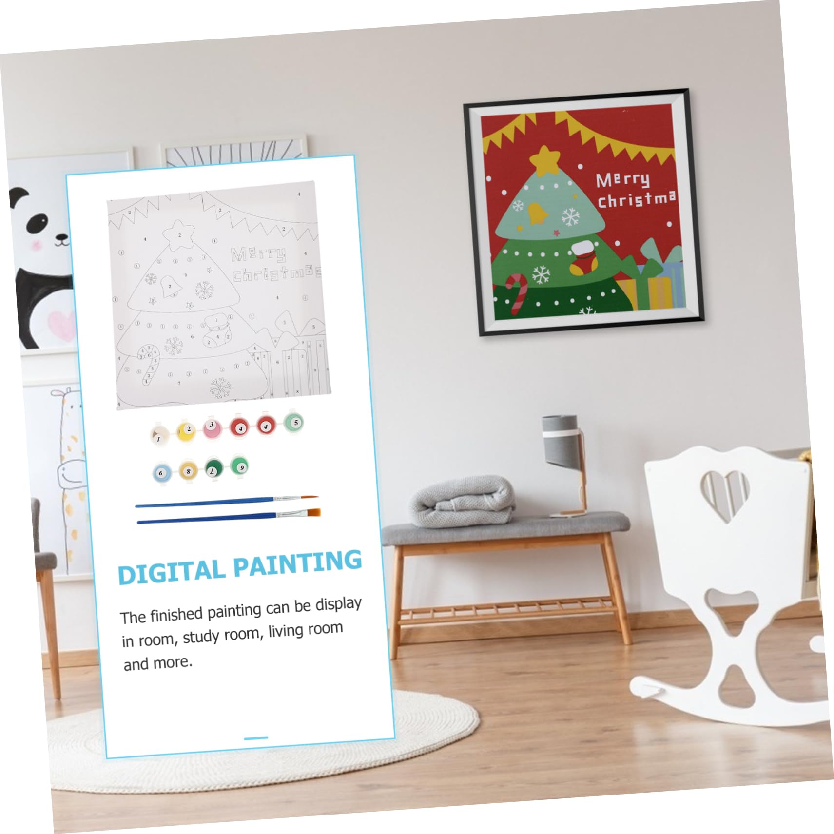 SAFIGLE 2 Cajas De Pintura Digital Kits De Números De Pintura Arte Infantil Pintura Óleo Para Niños Pintura Óleo Hecha A Mano Pintura Óleo Con Números Números De Pintura DIY Para