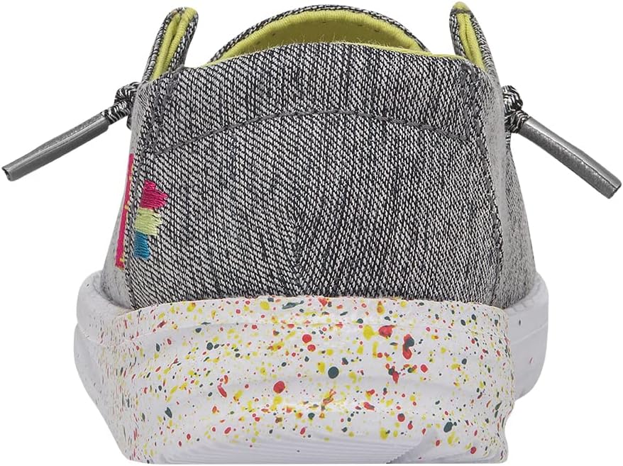 Hey Dude Girl's Wendy Toddler Sparkle Night Size K7 | Girl’s Shoes | Girl’s Lace Up Loafers | Comfortable & Light-Weight