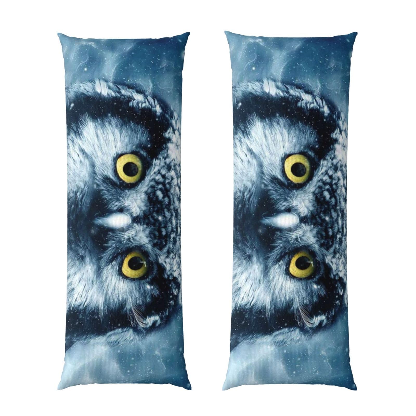 Taie d'oreiller rectangulaire hibou gris contre les douleurs de dos au coucher