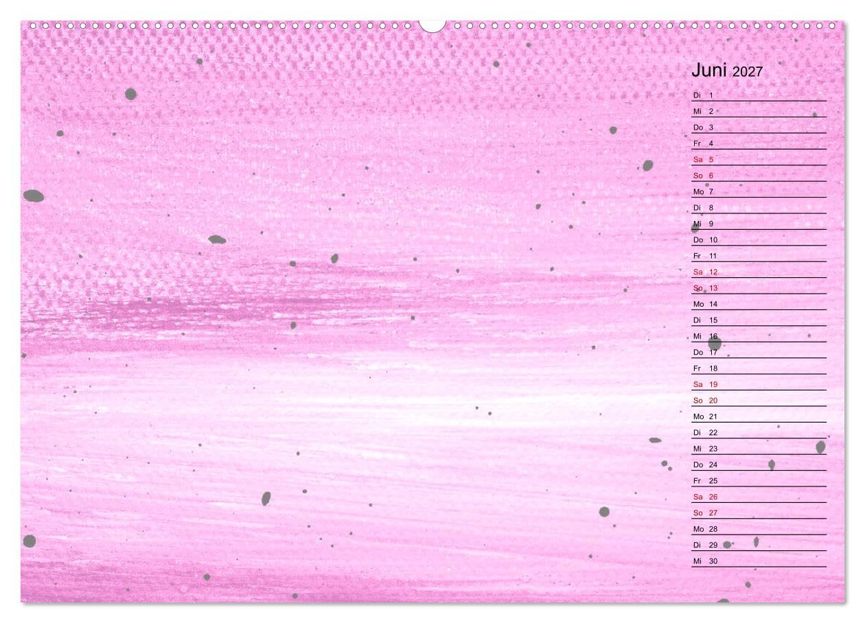 CALVENDO - Pastellbunter DIY-Bastelkalender (Wandkalender 2027 DIN A2 quer), Monatskalender: Hochwertiger Do-it-yourself-Kalender für Fotos, zum Malen, Basteln und Selbstgestalten - für Kinder und Erw