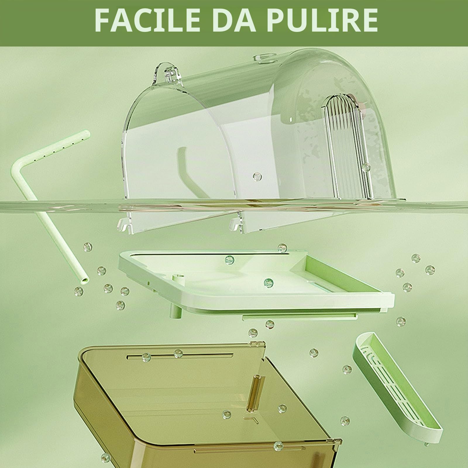 Bagno per Uccelli, Bagno per Uccelli Appeso cubo per Uccelli Vasca da bagno per uccelli Casa Pappagalli Gancio Mangiatoia Maggior Parte Accessori per gabbie per uccelli