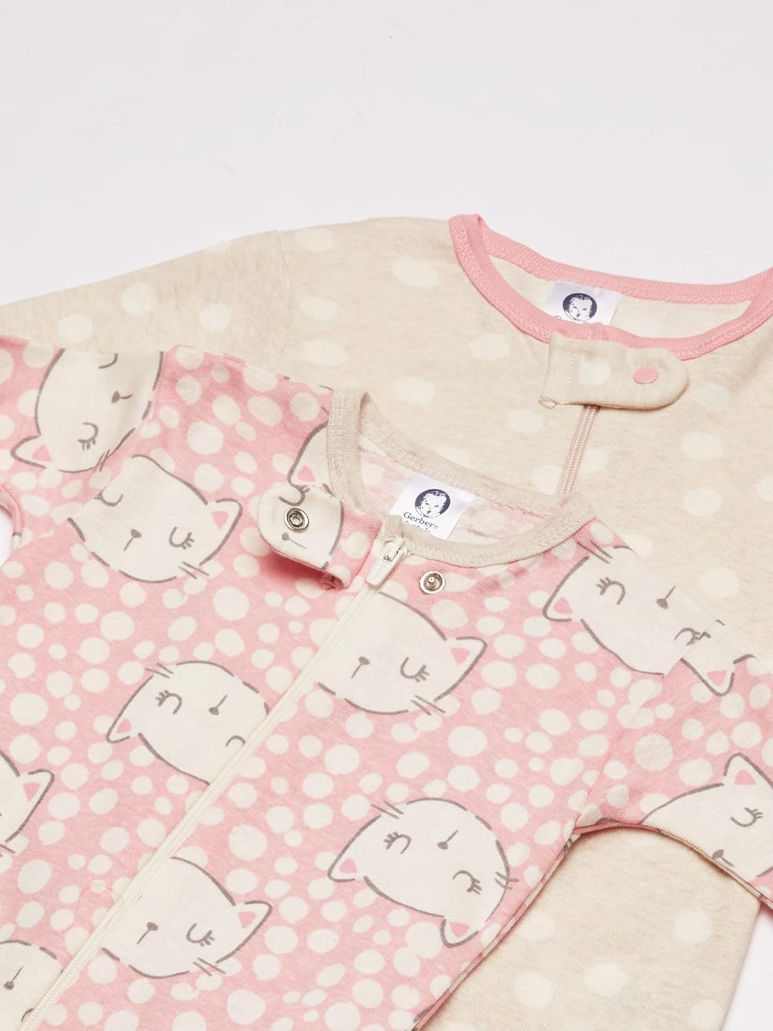 Gerber Baby-Girls 2 Pack Cotton Footed Pajamas