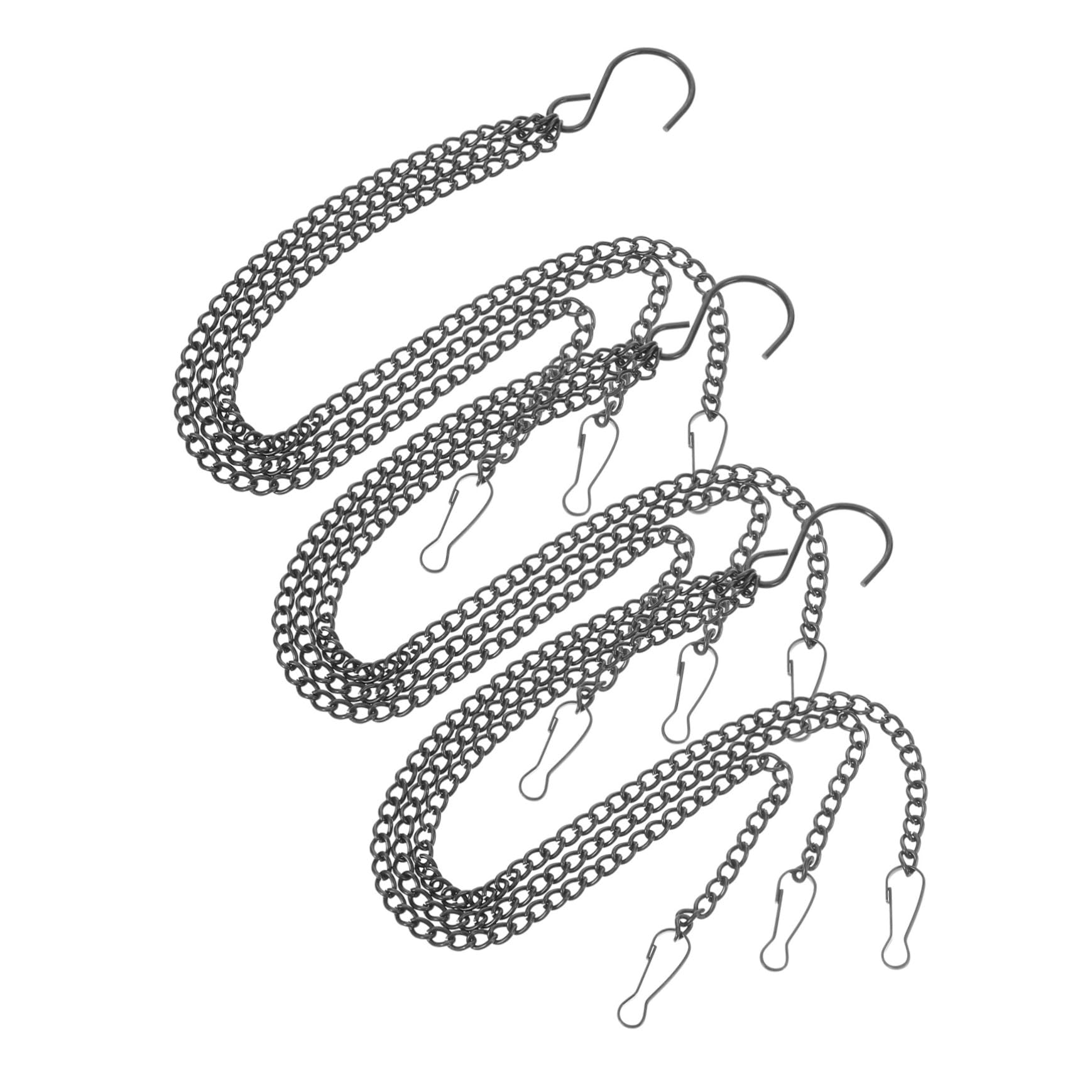 Mipcase 1set Pot Hanging Chain Hanging Plant Chain Hitch Chain Pots Chain for Hanging Watering Pot Hangers Planter Pots Decor Hanging Pot Chain Hook Chains 3pcs