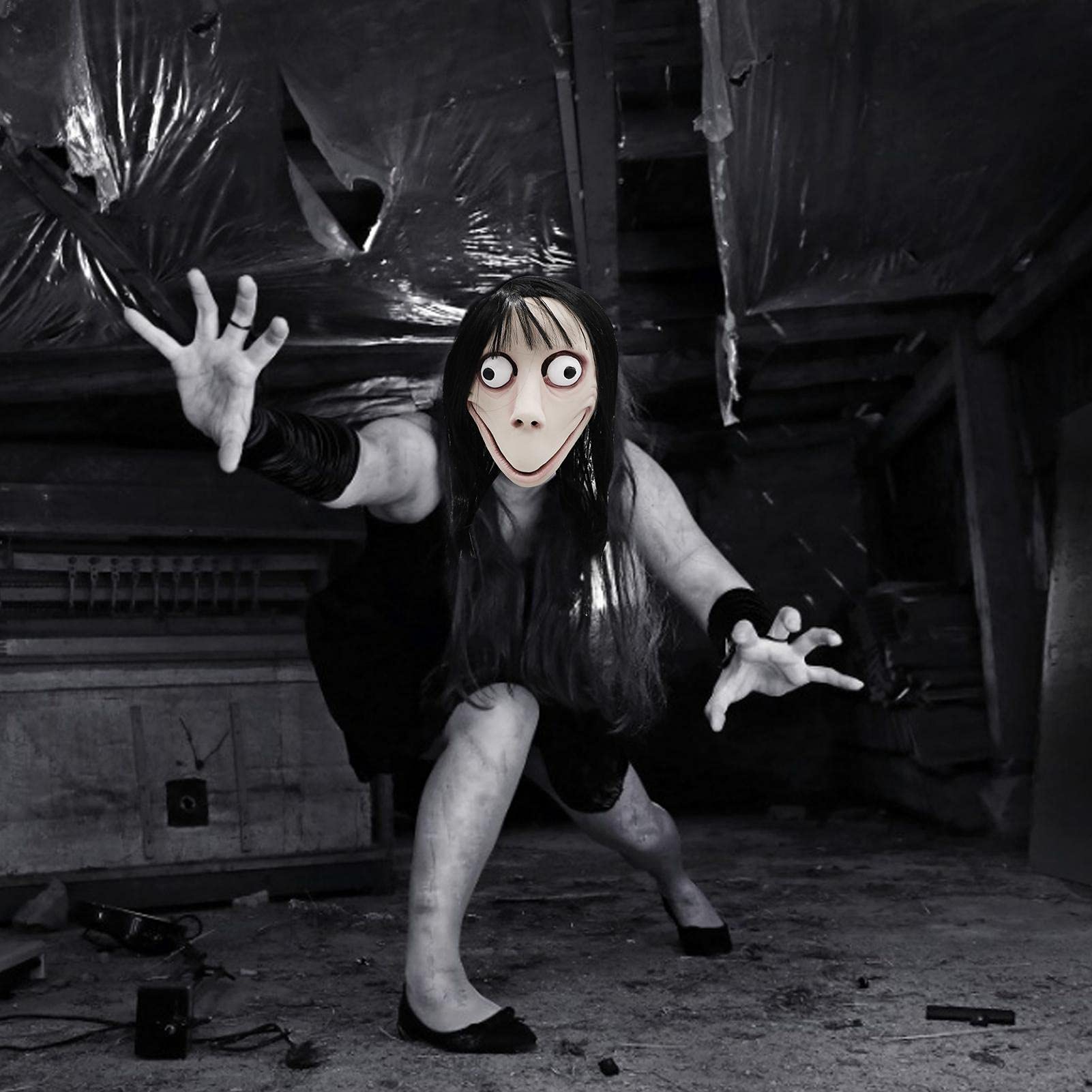 Amazon.co.jp: Halloween Death Game MOMO Mask Scary Momo Challenge