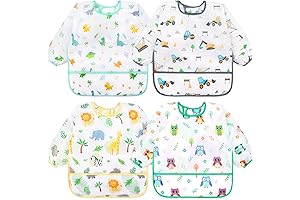 Accmor Long Sleeve Baby Bibs: A Waterproof and Stylish Mealtime Solution
