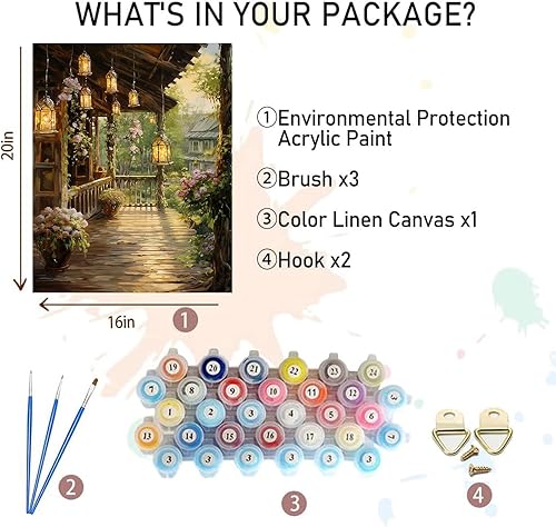 Vista 172 de xackcme Pintura de montaña por números para adultos, pintura de paisaje por número sobre lienzo sin marco, pintura al óleo de paisaje lunar