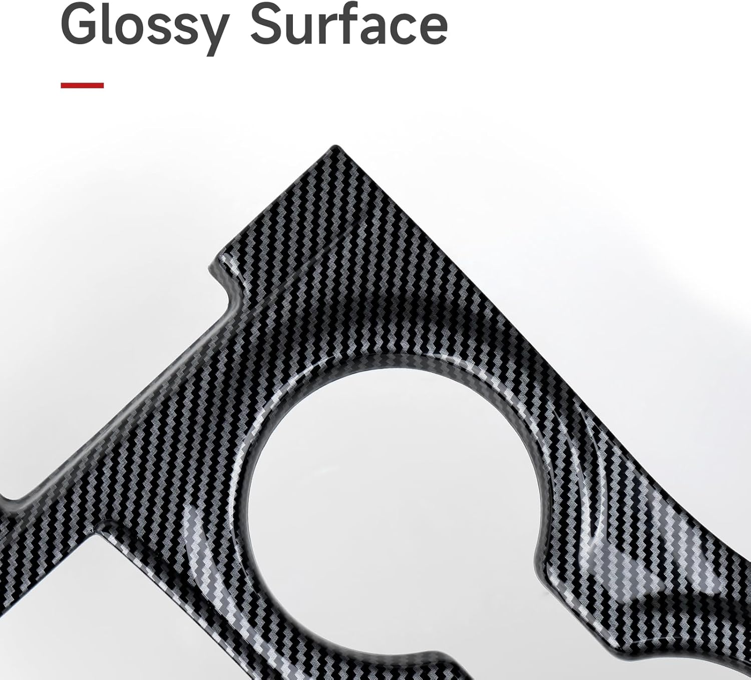 Car Trim Gear Shift Panel Frame Center Console Cover Carbon Fiber ABS Decal Sticker Compatible with Toyota Camry XV70 LE SE TRD 2018-2024 Accessories - Without Seat Heater Switch (Style B)