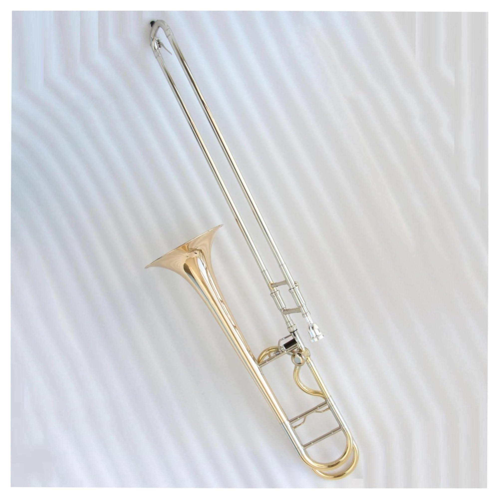Trombones Instrumentos musicales Trombón Tenor Profesional Mejorado Instrumento B Plano, Cuerpo De Latón Laca Dorada Trombón Chino