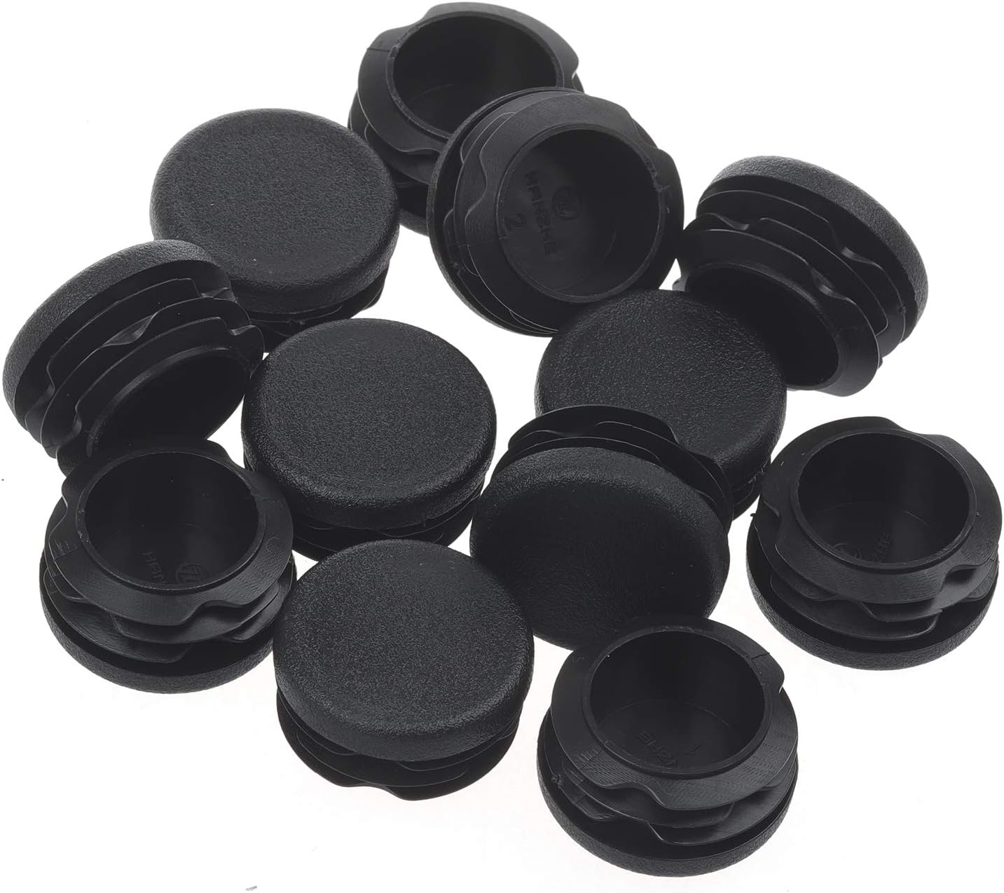 12Pcs Round Plastic Plug, End Caps for Tubing Pipe ID 32-36mm & OD 1-1/2 Inch (38mm), Steel Furniture Foot Table Chair Leg End Insert Plug Cap Covers Protector, Bar Stool Glides, Fence Plugs