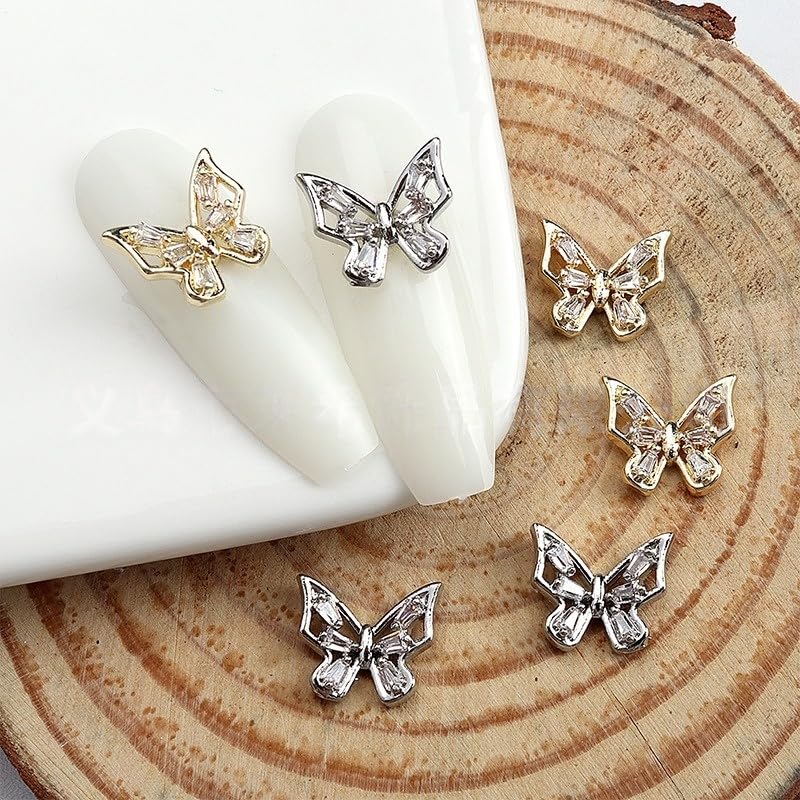 Gold 5 * 5.5mm Luxury Zircon Nail Accessories, Sparkling Crystal Nail Art Decor for Elegant Manicure image 3
