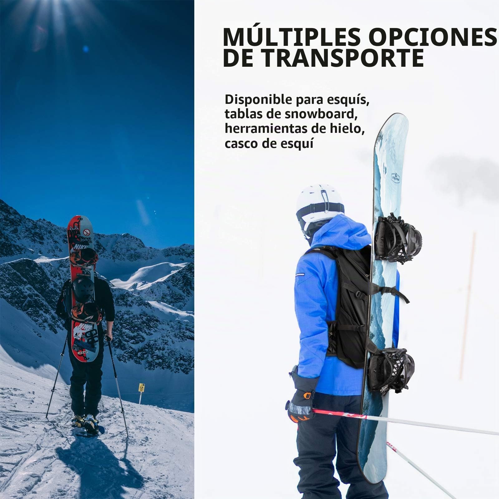 Unigear Mochila de esquí, snowboard, mochila de excursiones, hidratación al aire libre, esquí, deportes de invierno, senderismo, senderismo, ciclismo, 22 l