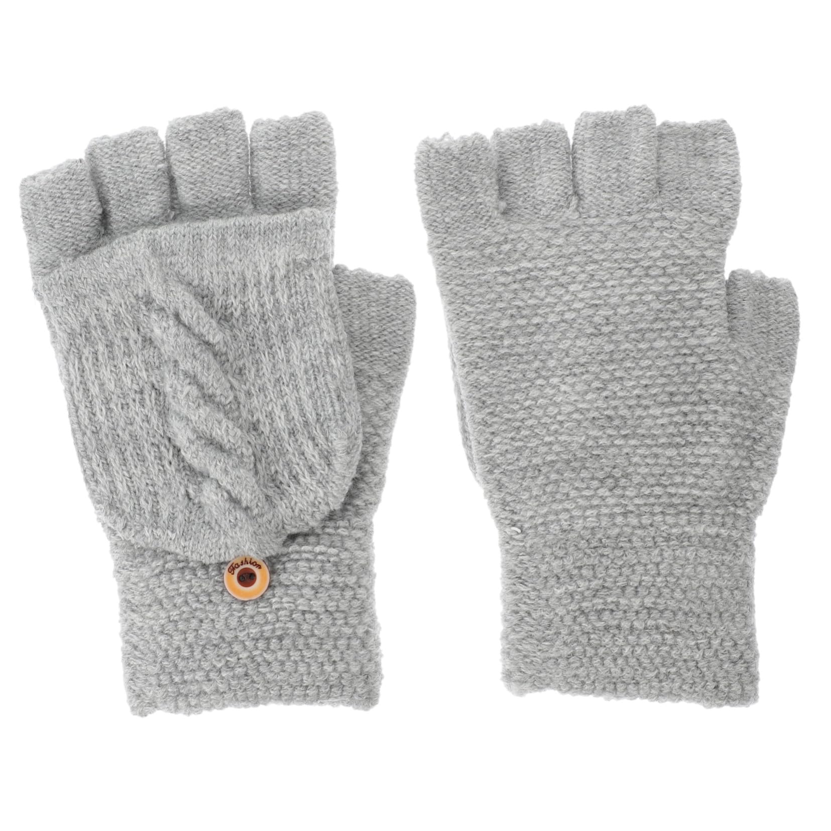 Guantes sin dedos para mujer mitones de punto invierno adolescentes 8