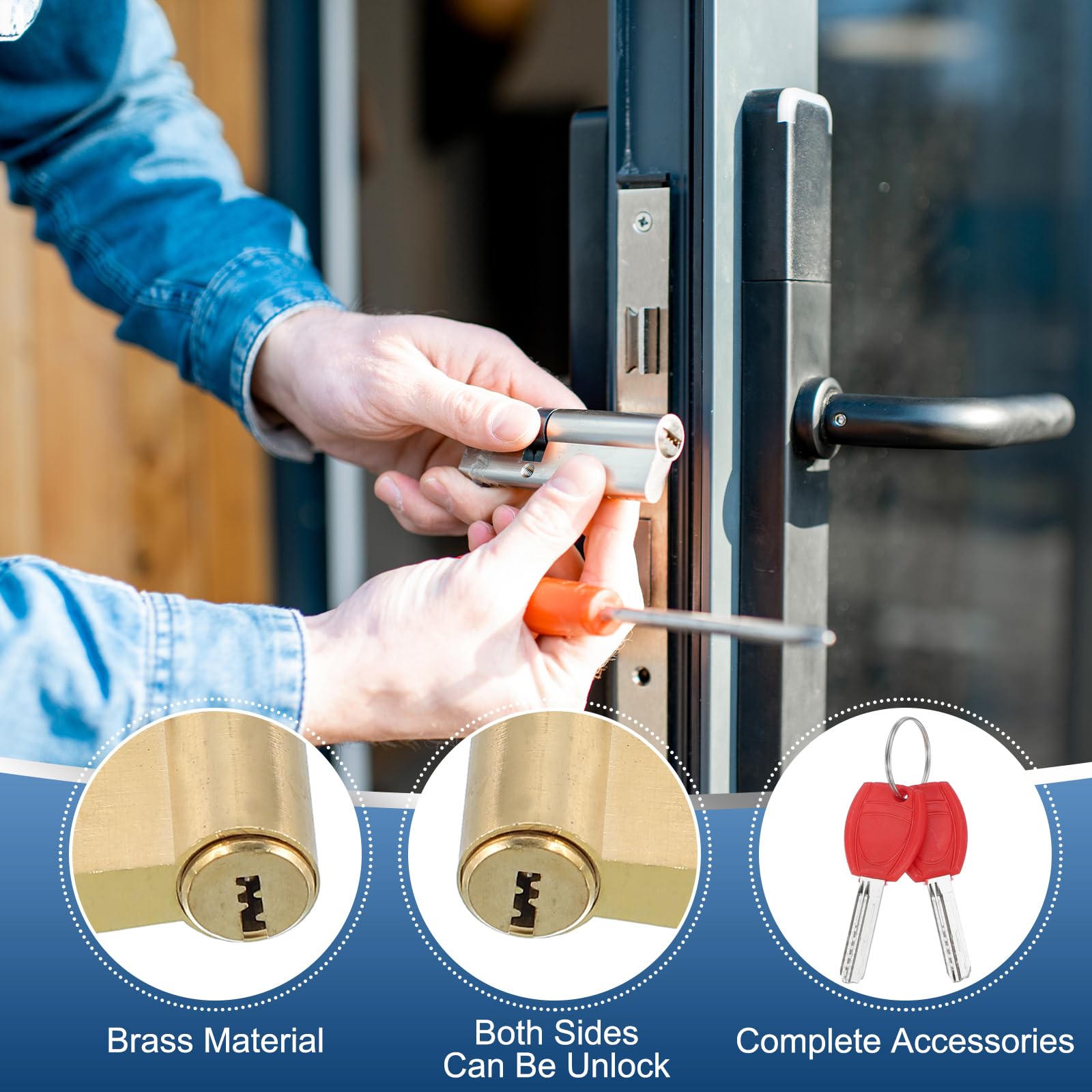 PATIKIL European Double Lock Cylinder - Image 3