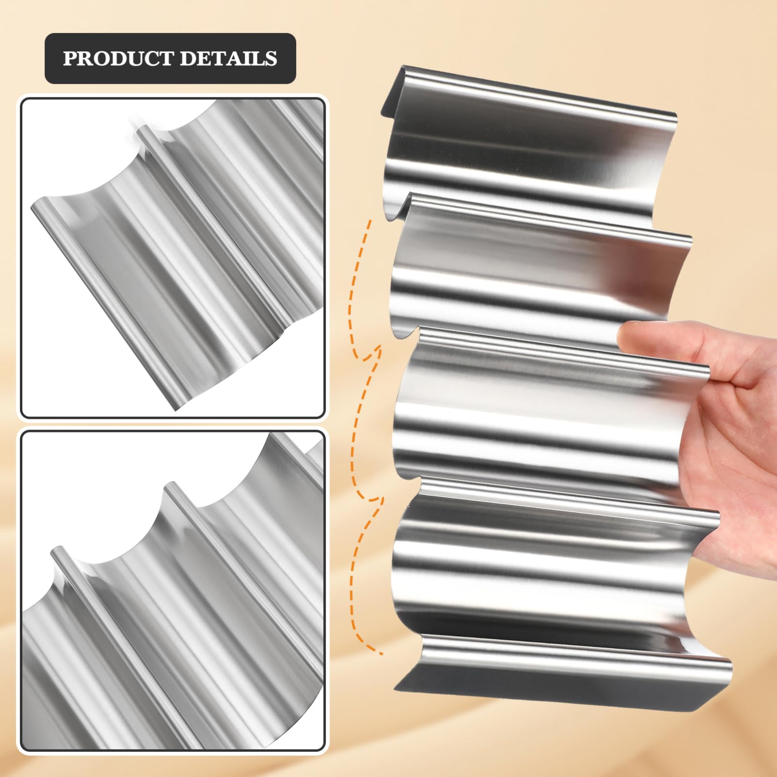 BESPORTBLE Edelstahl Taco Halter Multi-Slot Taco Stand Metall Pfannkuchenhalter 25 X 12 X 4 cm FüR Zuhause Partys Und Restaurants
