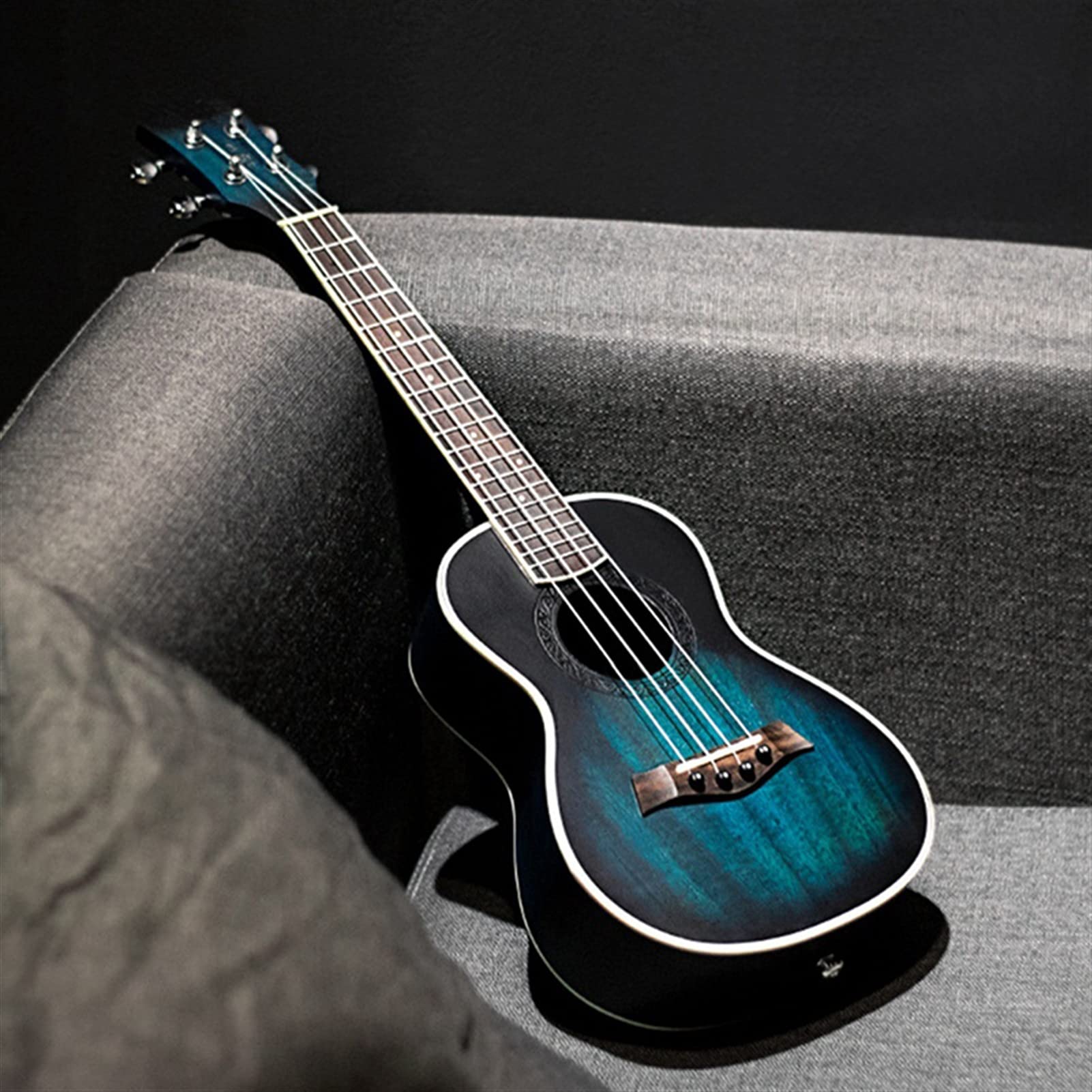 Ukulele koncertowe Początkujący Ukulele 23 Cale 4 String Mahogany Niebieski Instrument Sopranowy Ukulele