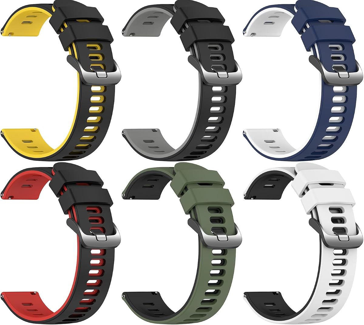 EZMVZKU 22mm Galaxy Watch 3 45mm Band,Soft Silicone Watchbands for Samsung Gear S3 Frontier/Classic/Garmin Forerunner 265/745/Vivoactive 4/Venu 3/2/Amazfit GTR 4/3 pro/Huawei watch GT 5 pro/5/4 46mm
