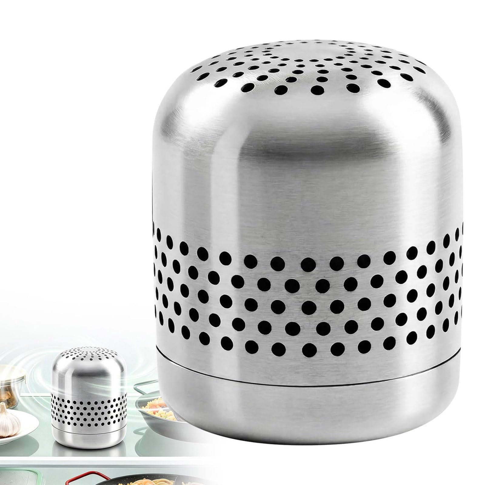 Refrigerator Deodoriser Odour Eliminator, Stainless Steel, Catalytic Decomposition, Chemical-Free, Fridge Air Purifier,More Effective Than Baking Soda, Charcoal Bags (1, Fridge Deodoriser)
