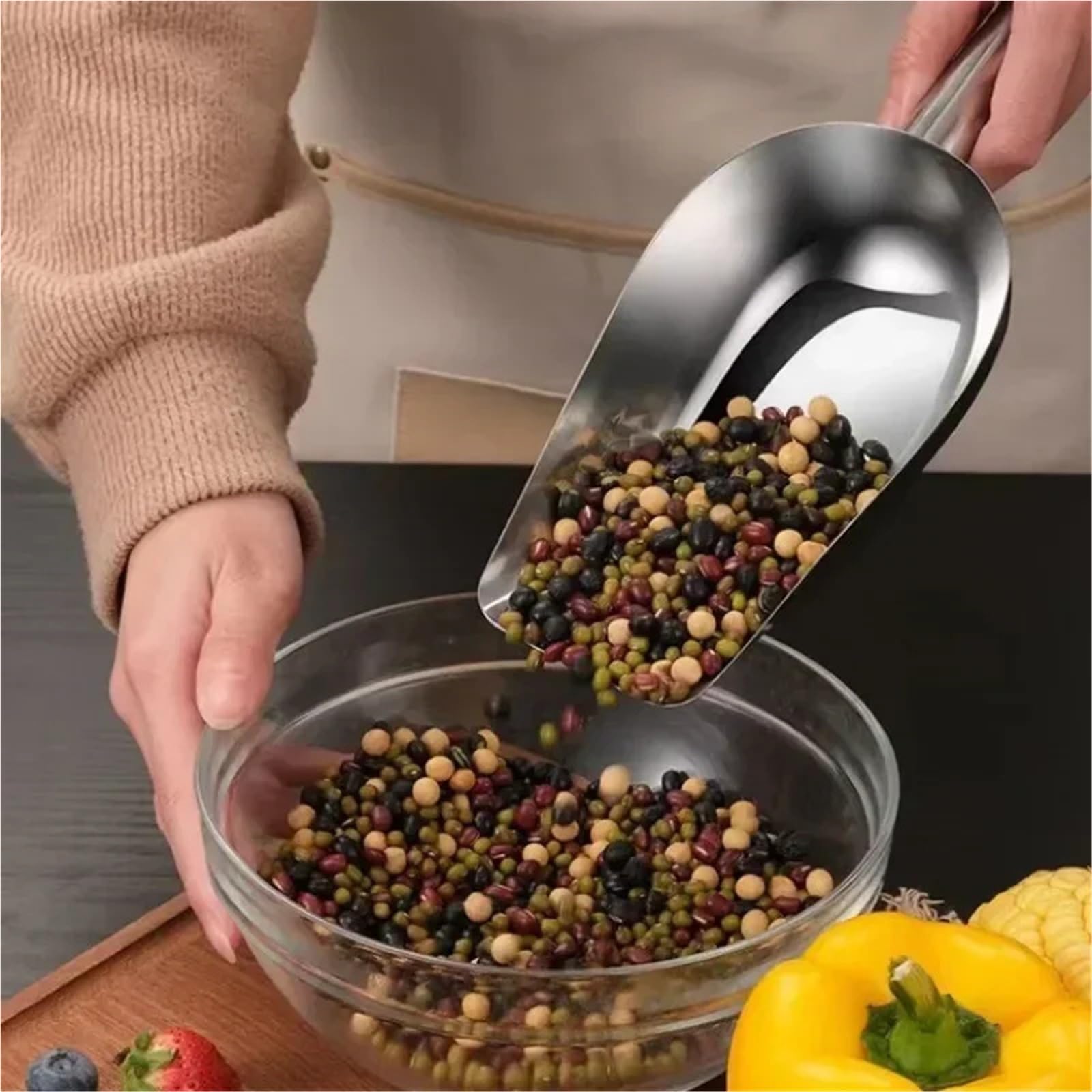 2 jeux (6 pièces) de pelles à glace en acier inoxydable Pour Cuisines