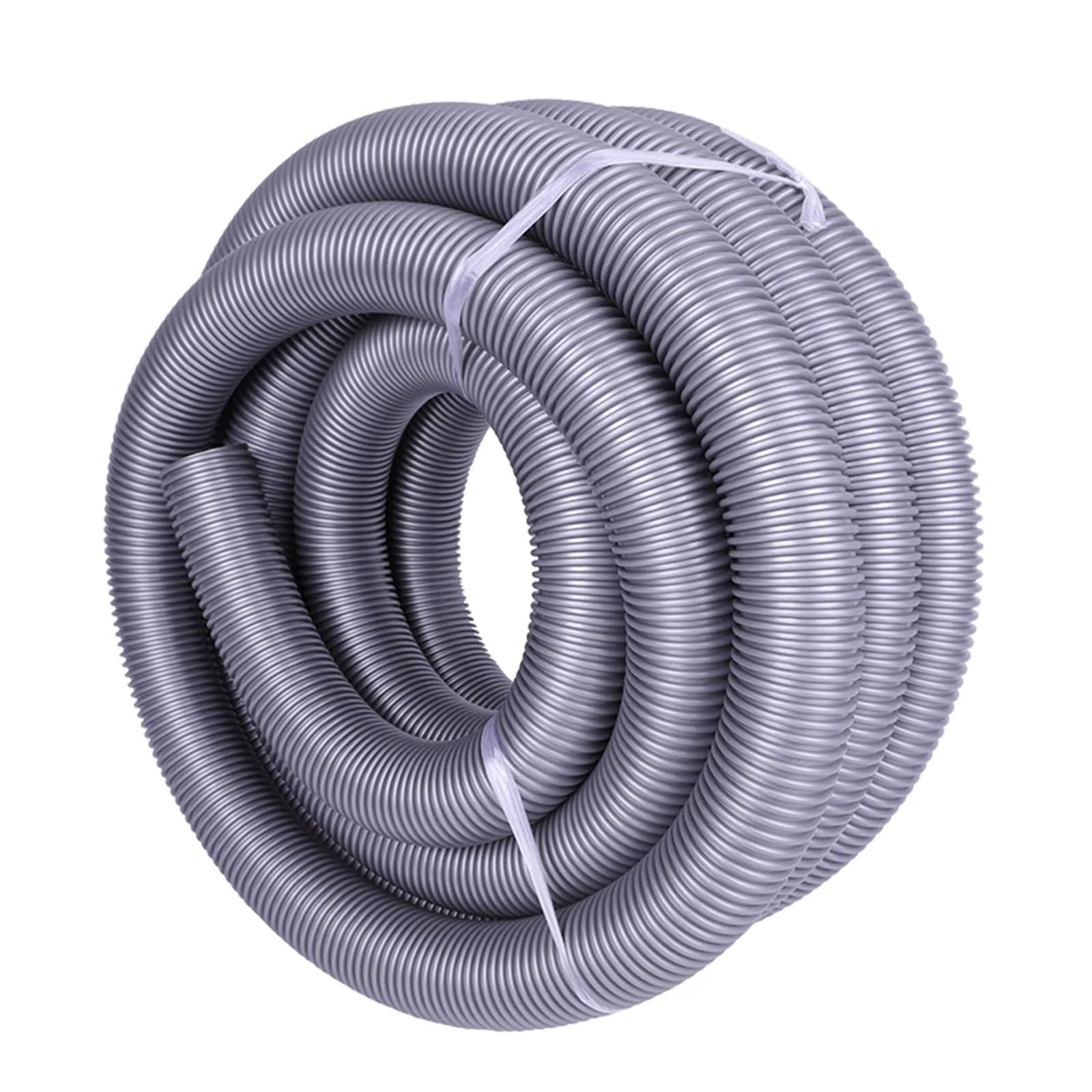 Tubo flessibile filettato in EVA grigio for la rimozione della polvere, tubi morbidi for aspirapolvere domestico, 1-5 metri, diametro interno 20-60 mm(5 Meter,Inner Diameter 32mm)