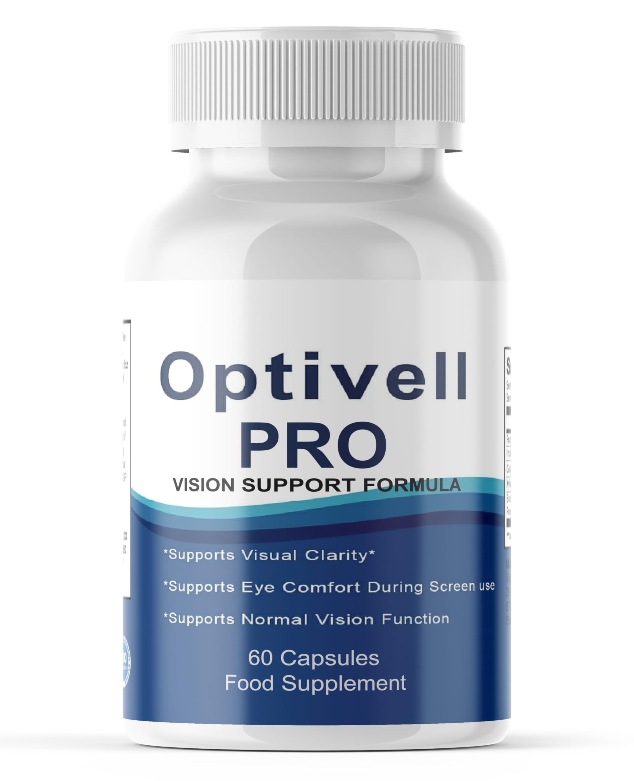 Optivell Pro Vision Support Formula – Eye Care Food Supplement with Inulin, FOS, GOS & XOS – Daily Vision Support Capsules – 60 Capsules