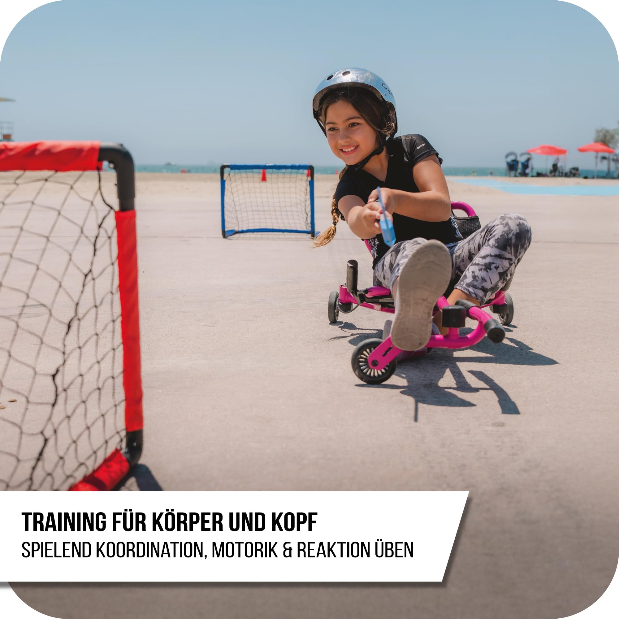 Ezyroller Hockey Set Fußball Kinder Spielzeug ab 4 Jahren Tor Outdoor Training Kinderspielzeug Fußballtor Minitor Hockeytor Spielzeugtor