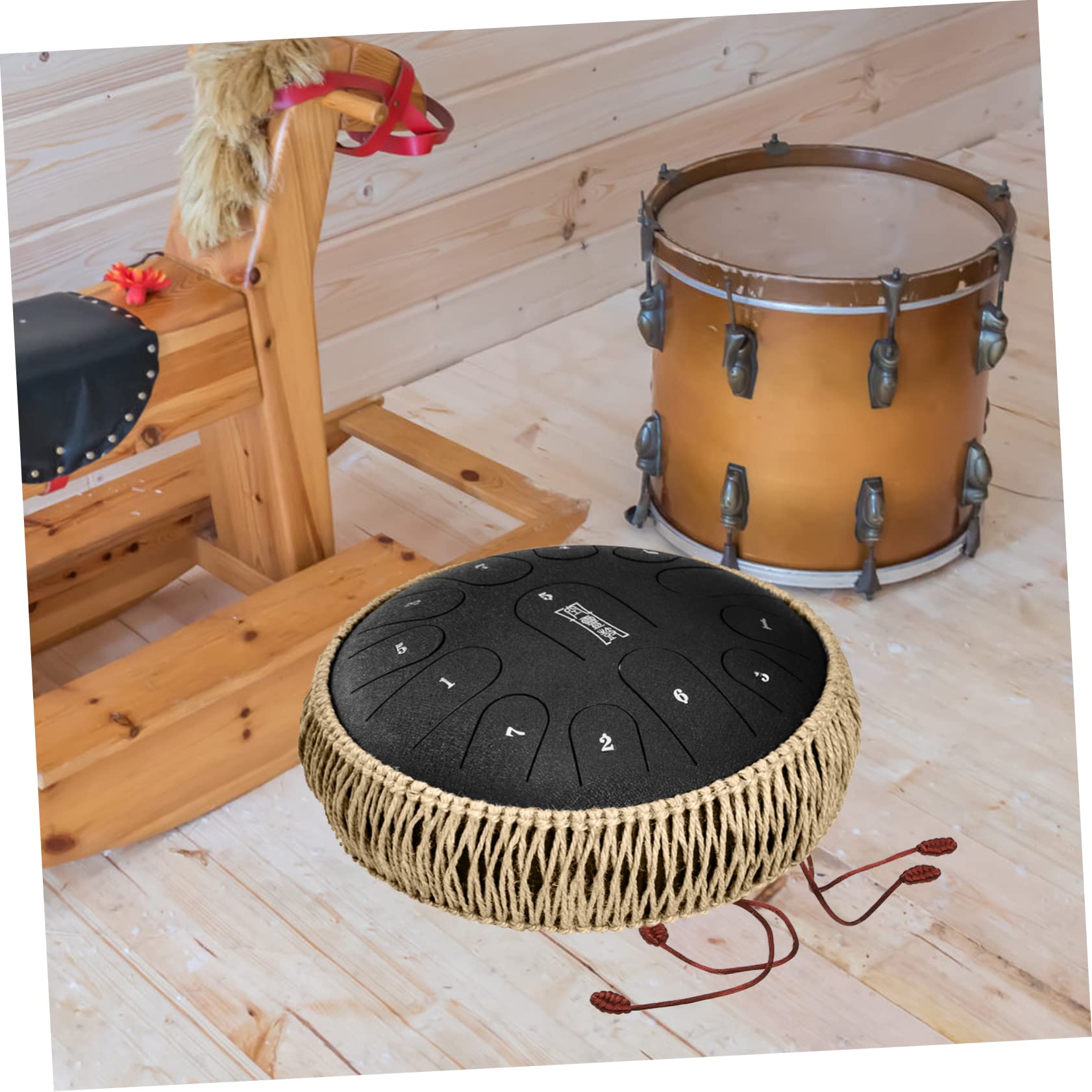 Abaodam 4 Piezas Protector De De Lengua De Acero Tapa Del De Lengua Suministros De Tambores Etéreos Cuerda Para Etéreo Lanzamiento De Caja Cuerda De Yellow