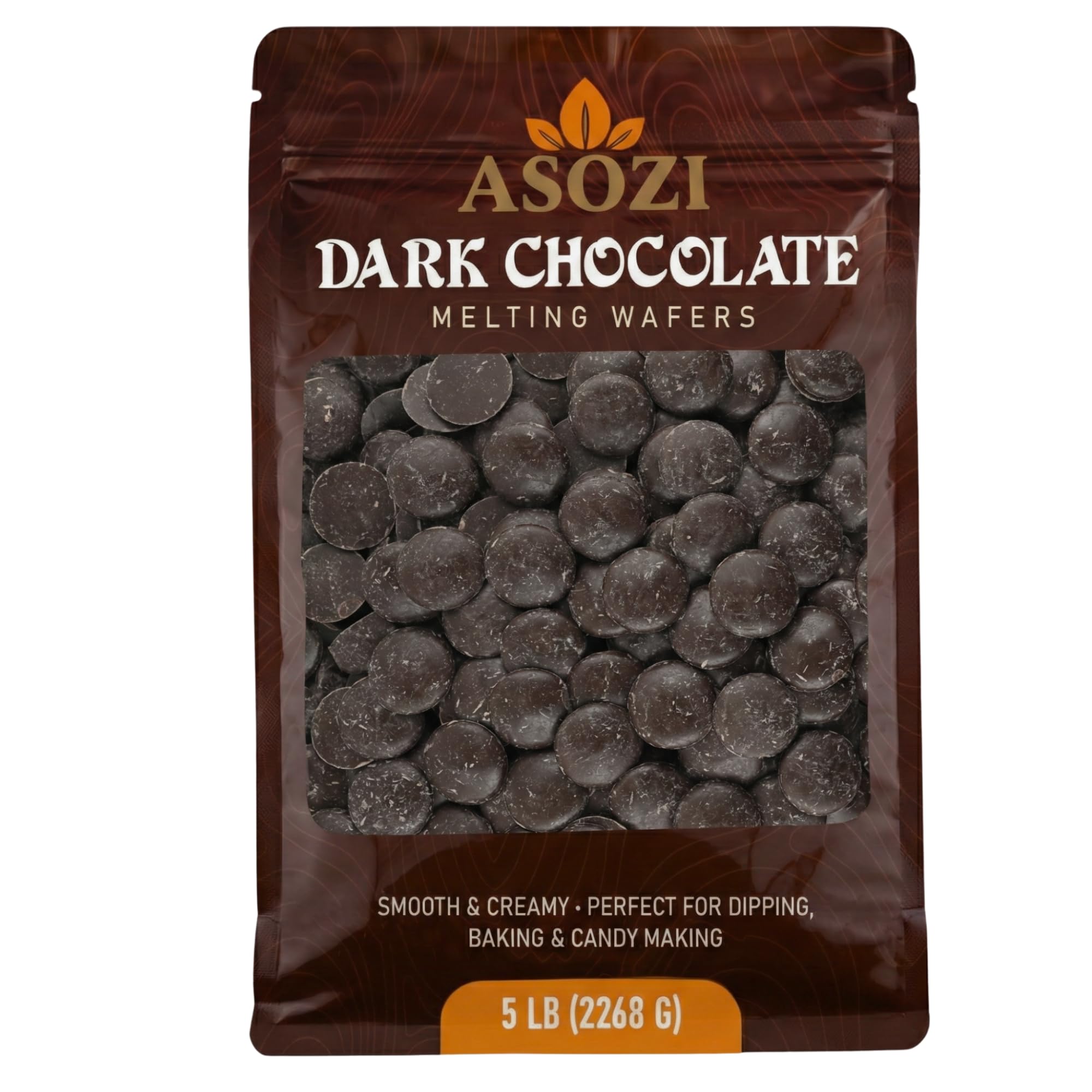 Dark Chocolate Melting Wafers 5lb – Smooth and Creamy, Perfect for Dipping, Baking, Candy Making, and Decorating Desserts – Ideal for Fountains,