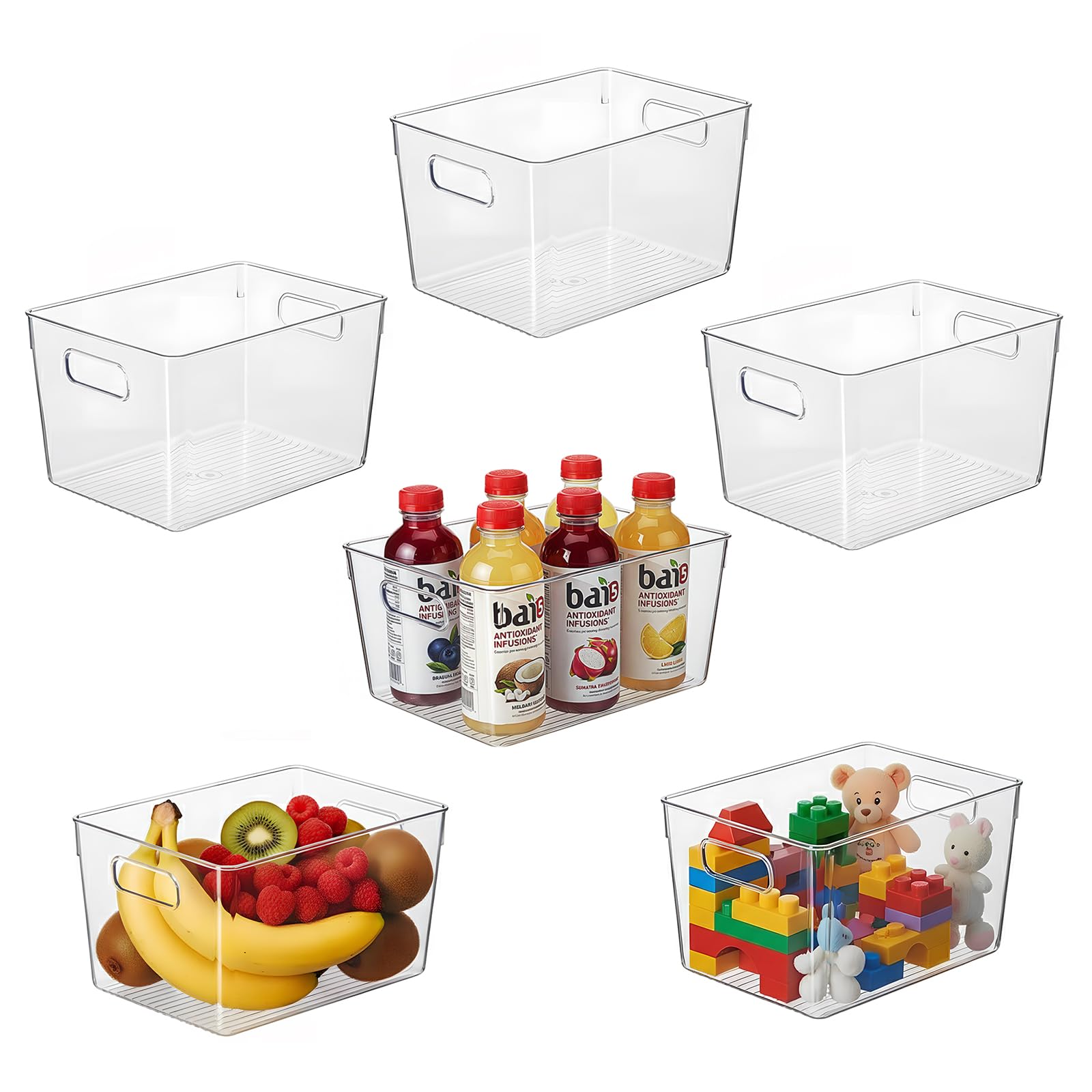 BENECREAT 10 Pezzi Contenitori Portaoggetti Scatola di Plastica Trasparente 12x9x3cm con