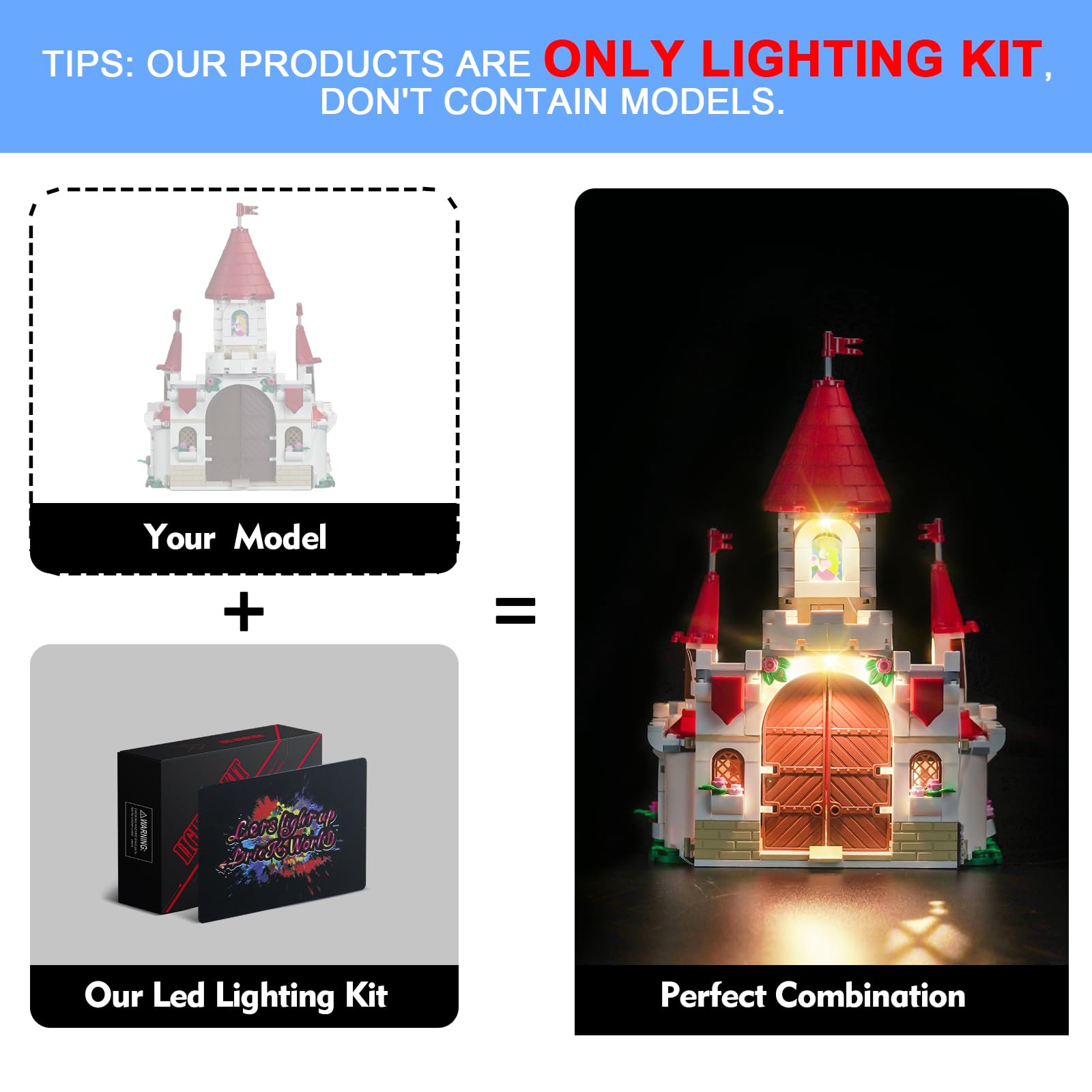 LocoLee Light Kit Compatible with Lego 71435 - No Model, Just Light Set, Cool White - Image 2