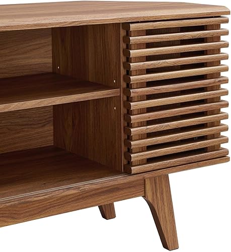 Miniatura 7 de Modway Render - Soporte moderno de mediados de siglo de perfil bajo de 46 pulgadas para TV en Wal