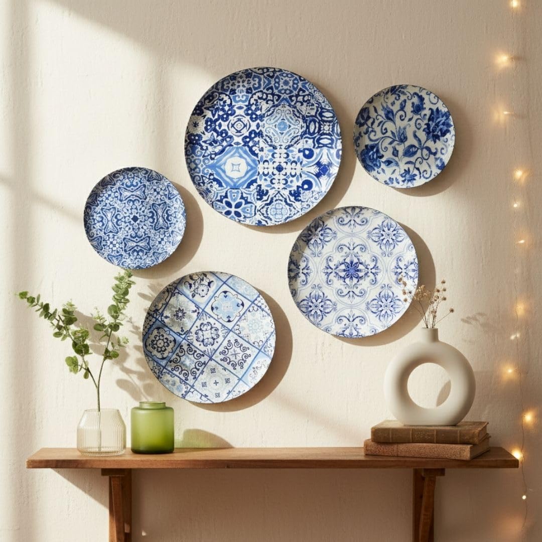 RITUALISTIC Portugese Wall Plates & Paintings | Perfect Home Decor and Wall Decor Items for Your Hall and Living Room | Set of 5 | Gift items