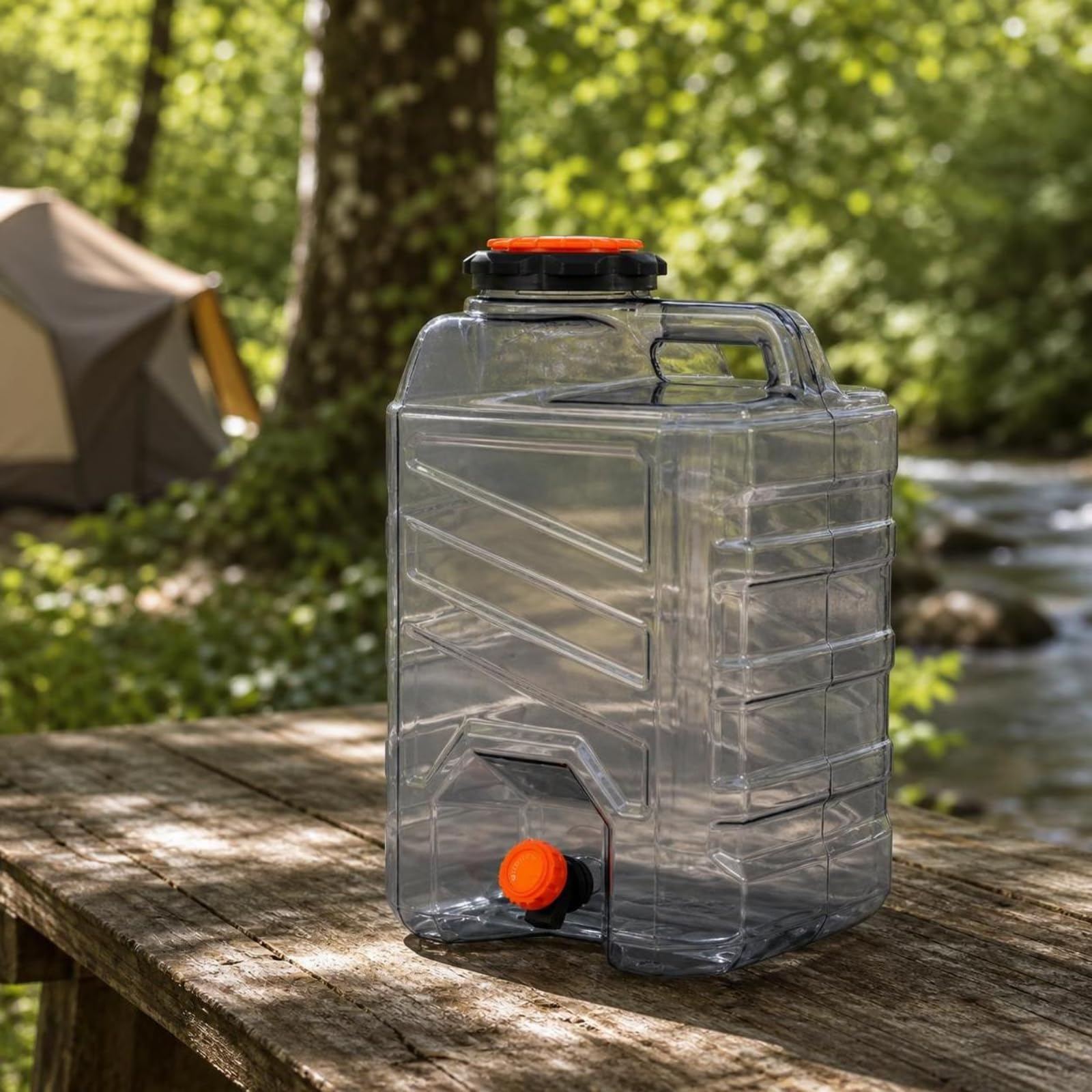 Bidon D'eau Traparent Réservoir D'eau Portable, Conteneur, pr Activités Plein Air, 20L
